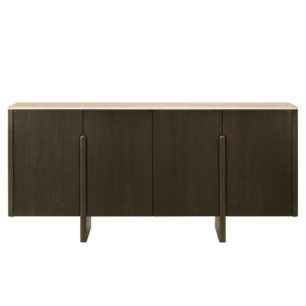 Davita - Server With Ceramic Top - Walnut, dark brown, view 3