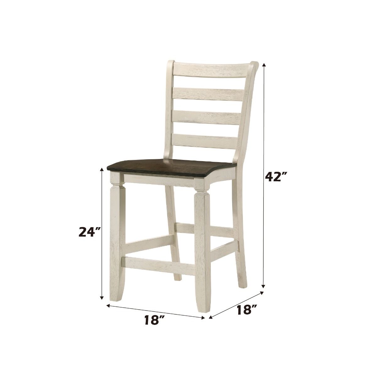Tasnim - Counter Height Chair (Set of 2) - Oak & Antique White, white, view 7