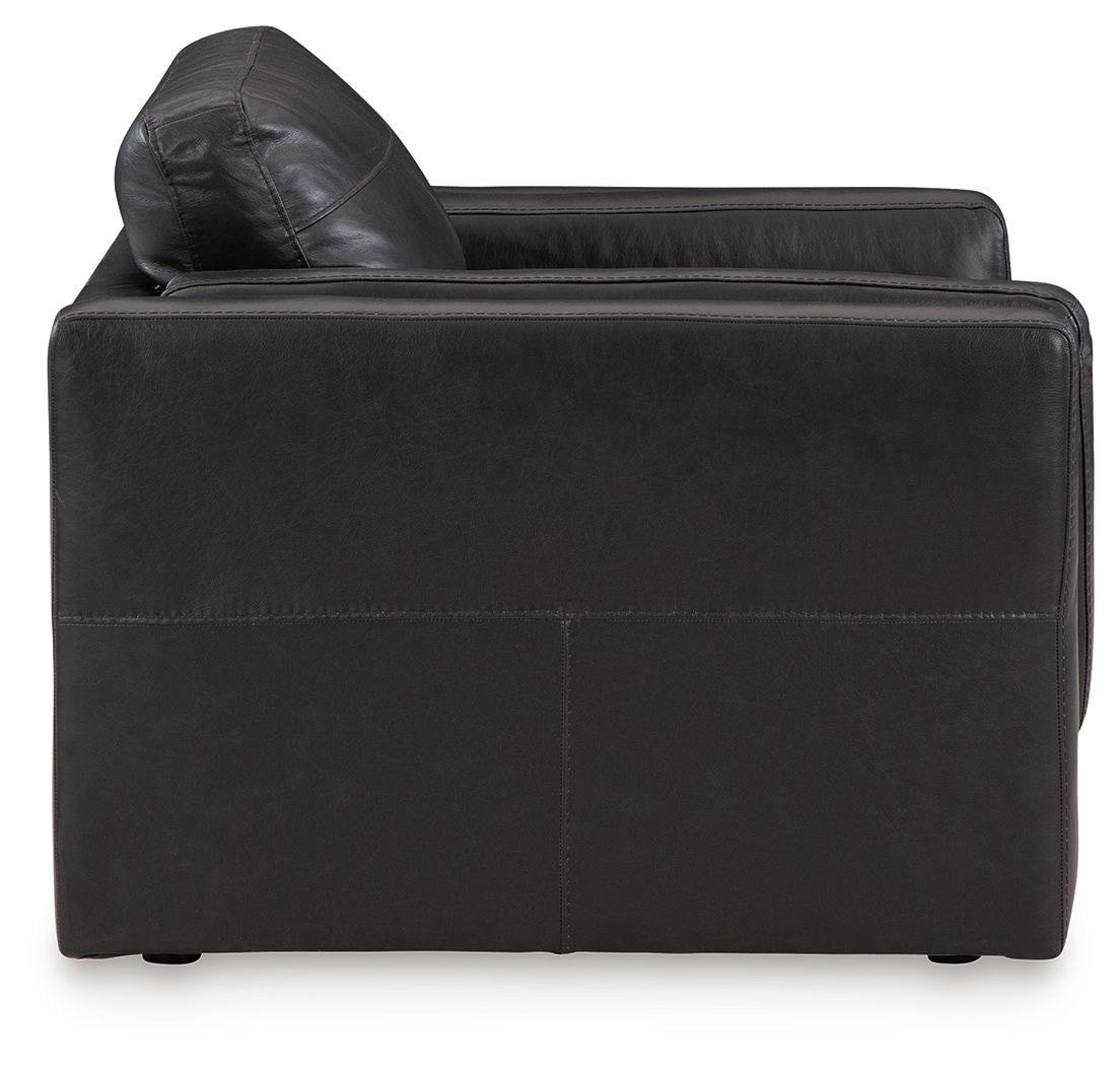 Ashley Furniture Amiata - 4 Pc. - Sofa, Loveseat, Chair And A Half, Ottoman - Onyx - Image 11