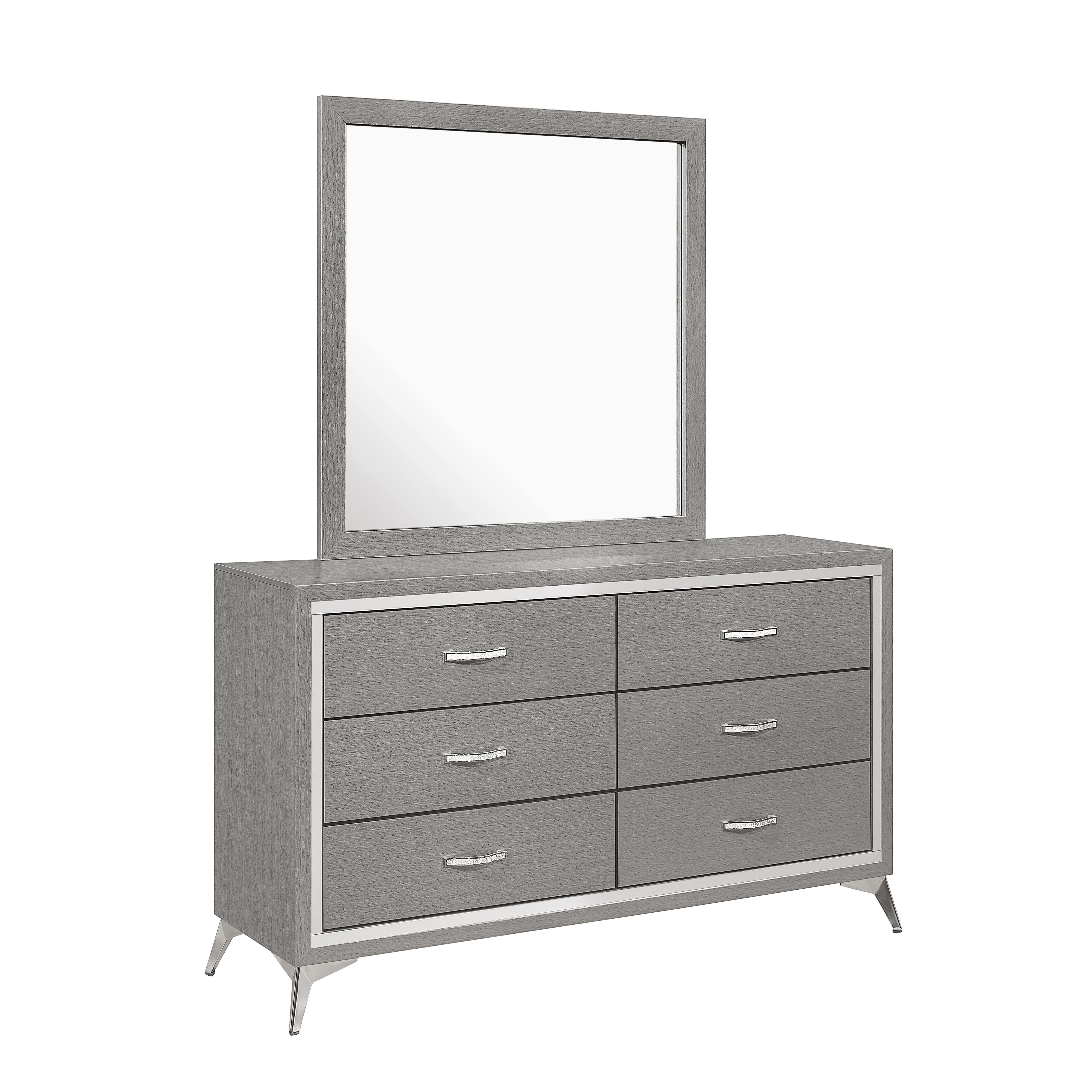 Huxley - Dresser & Mirror - Gray