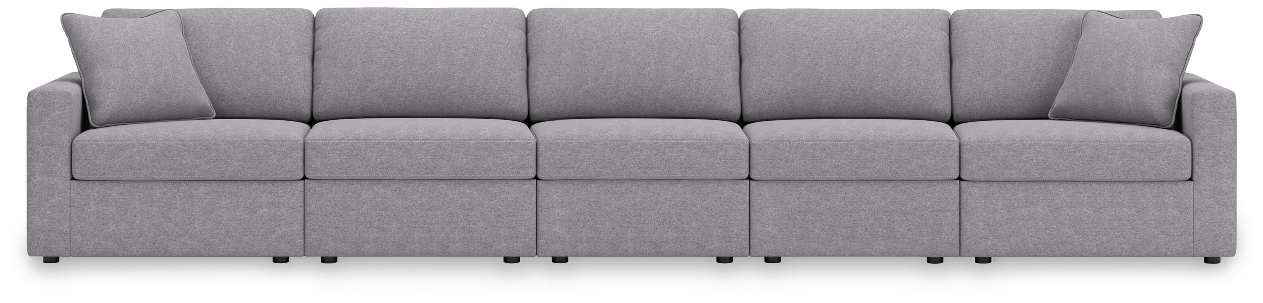 Modmax – 5-Piece Sectional With 3 Armless Chairs – Granite