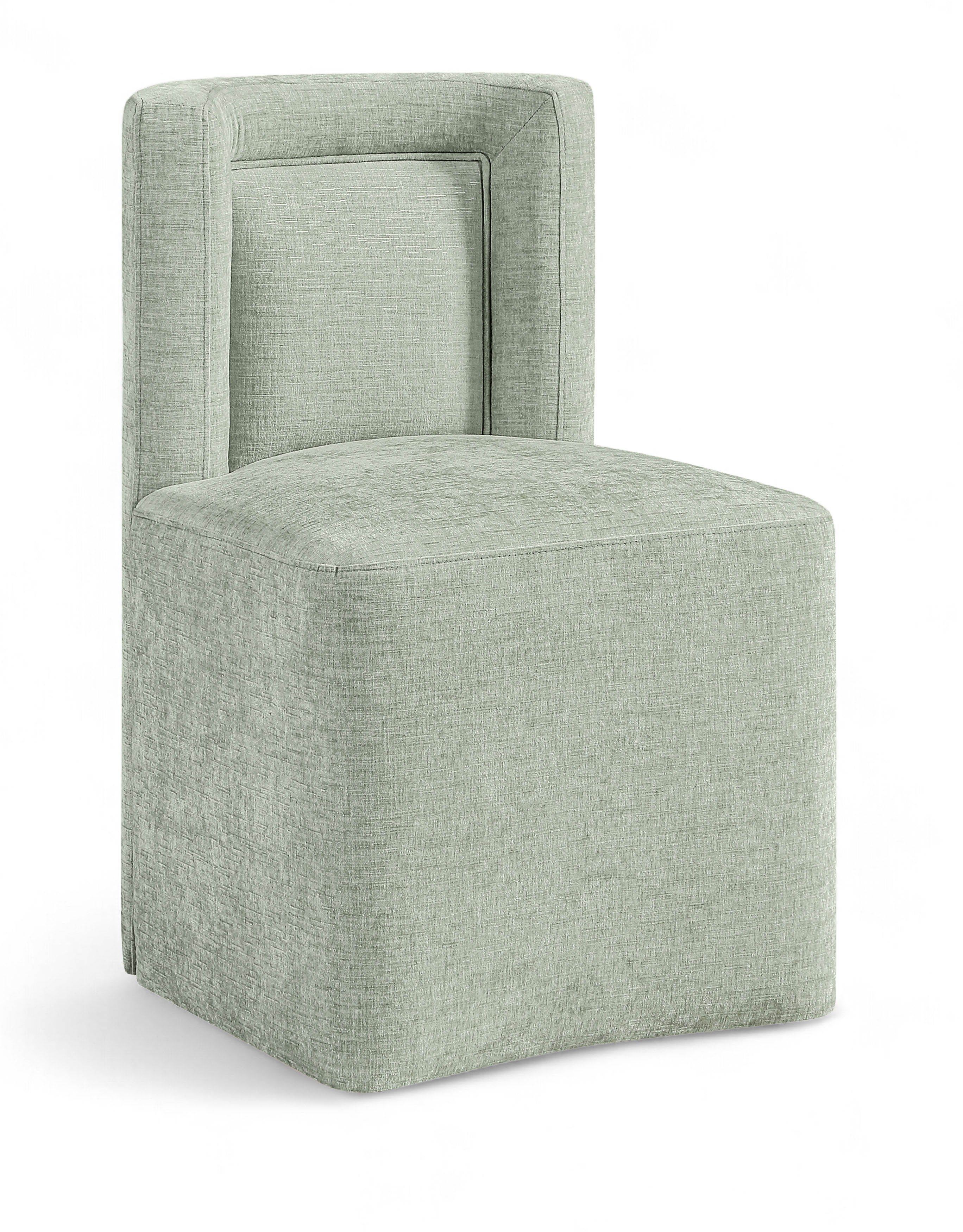 Duvina - Chenille Performance Fabric Dining Chair - Mint