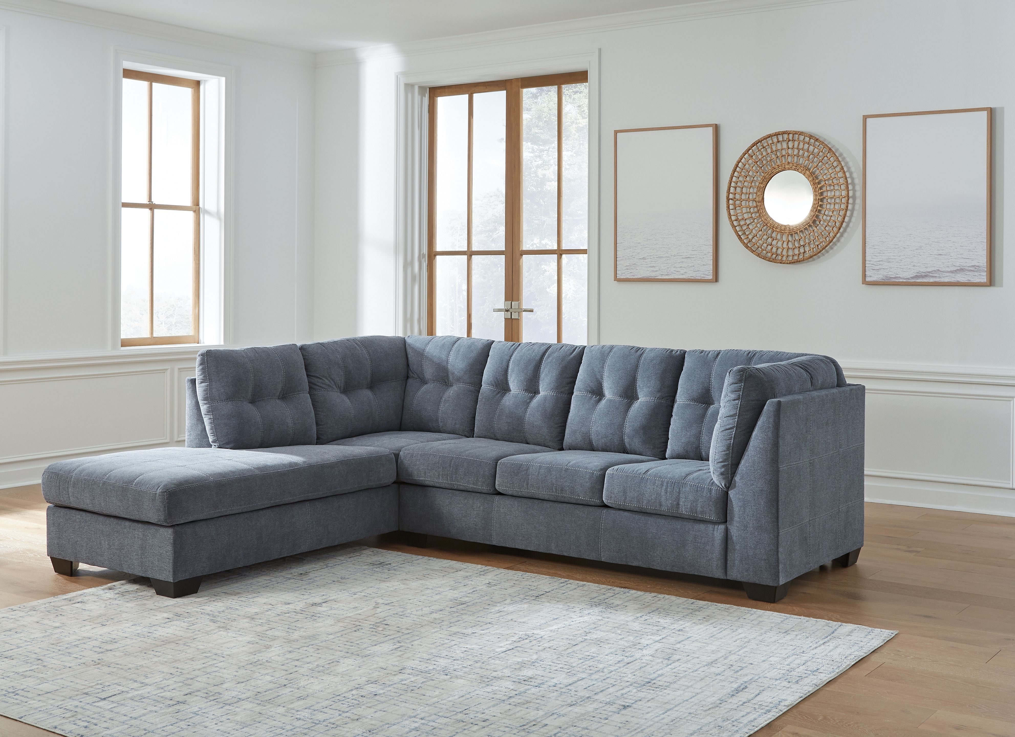 Marleton - 2-Piece Sectional With Laf Corner Chaise - Denim