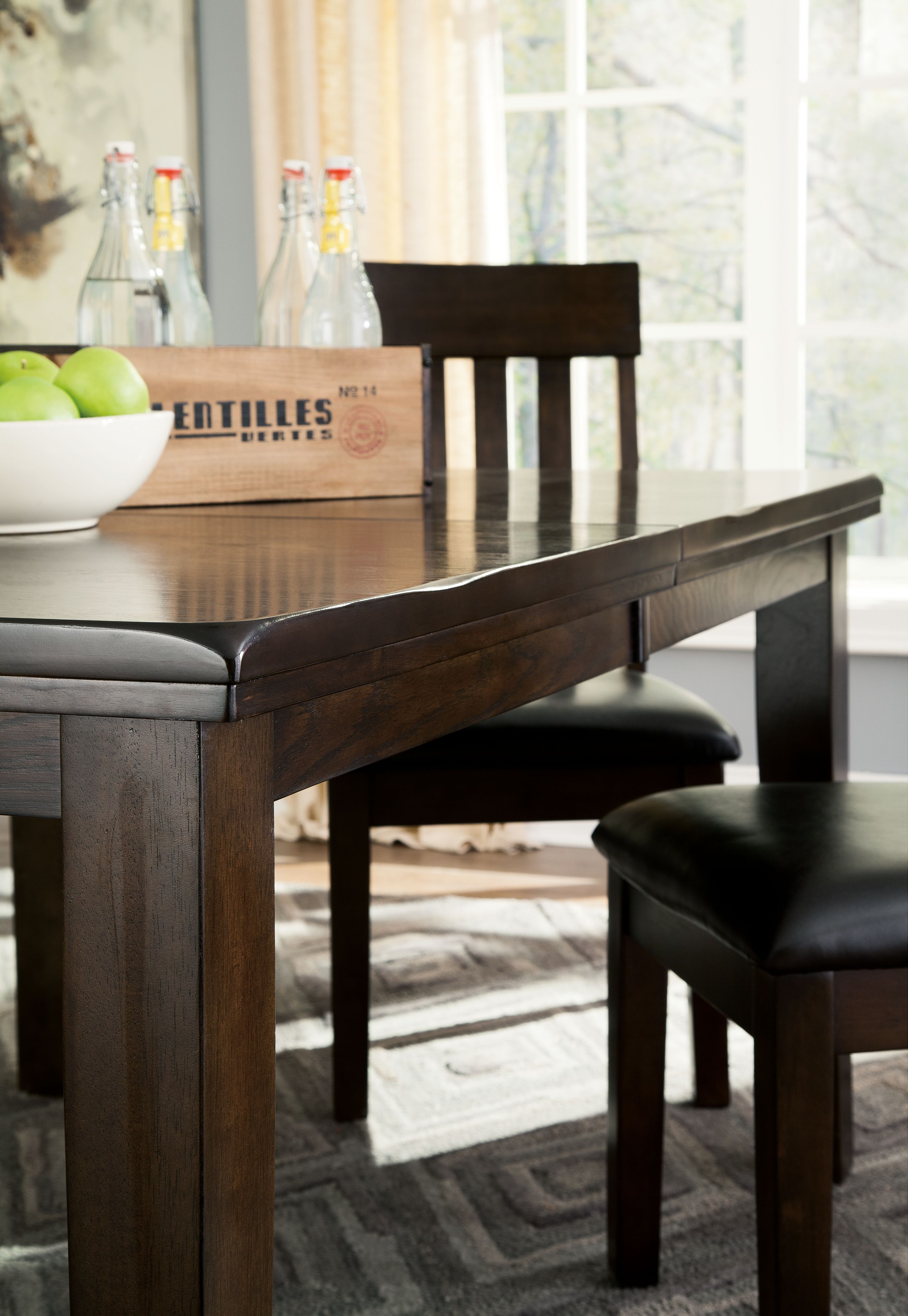 Haddigan - Rectangular Dining Room Extension Table - Dark Brown