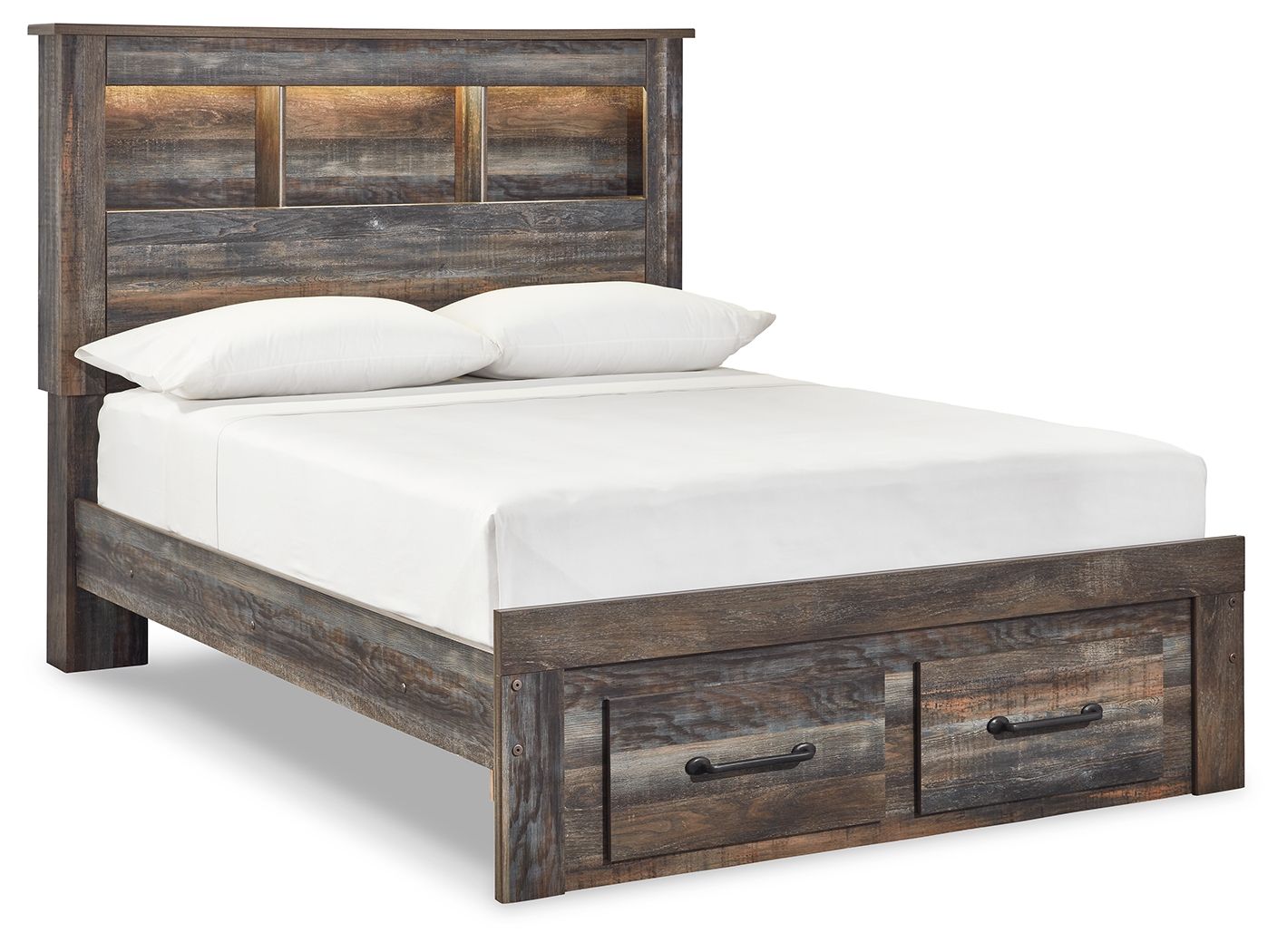 Full Bookcase Bed With 2 Storage Drawers