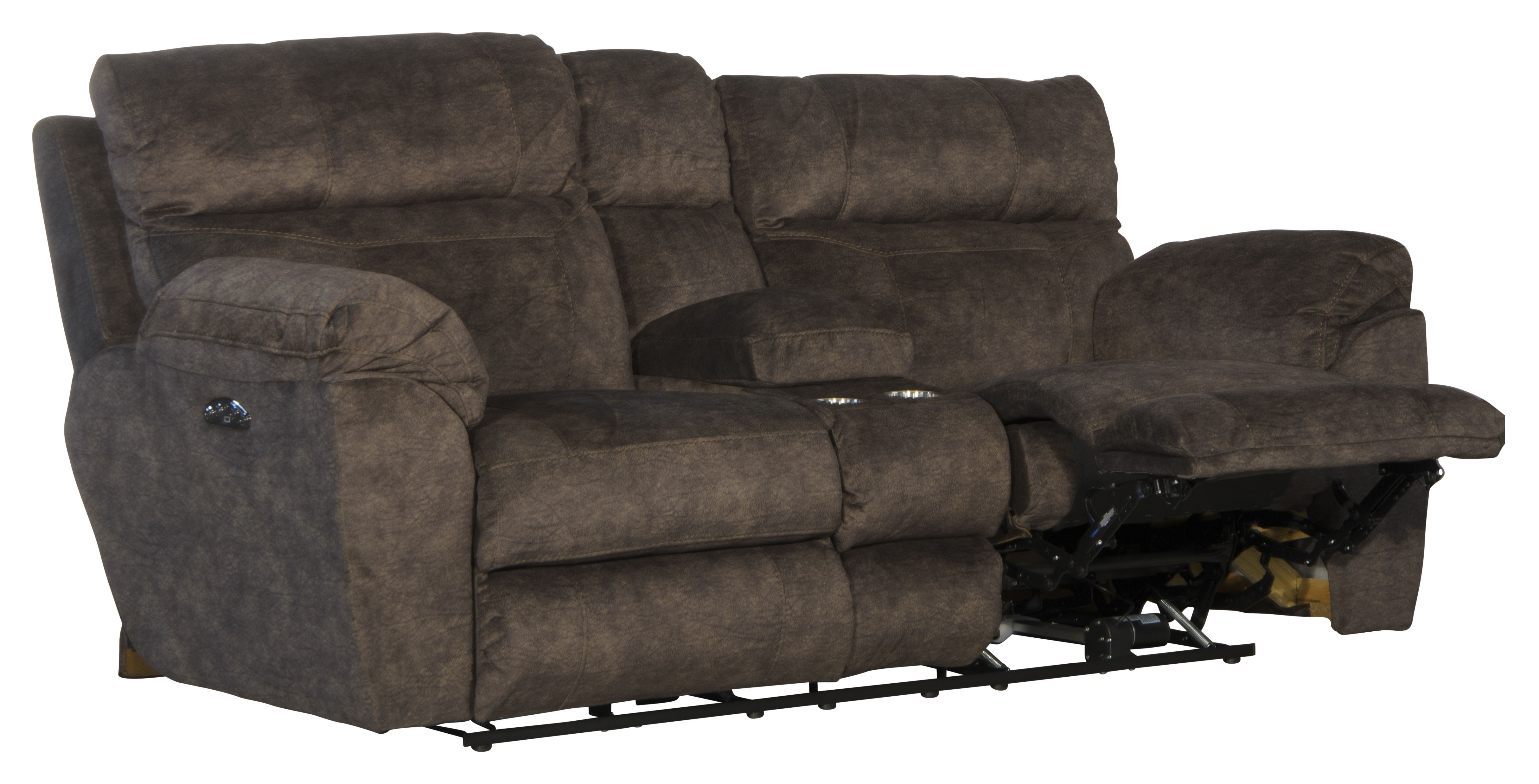 Sedona - Power Lay Flat Reclining Console Loveseat With Power Adjustable Headrest - Mocha