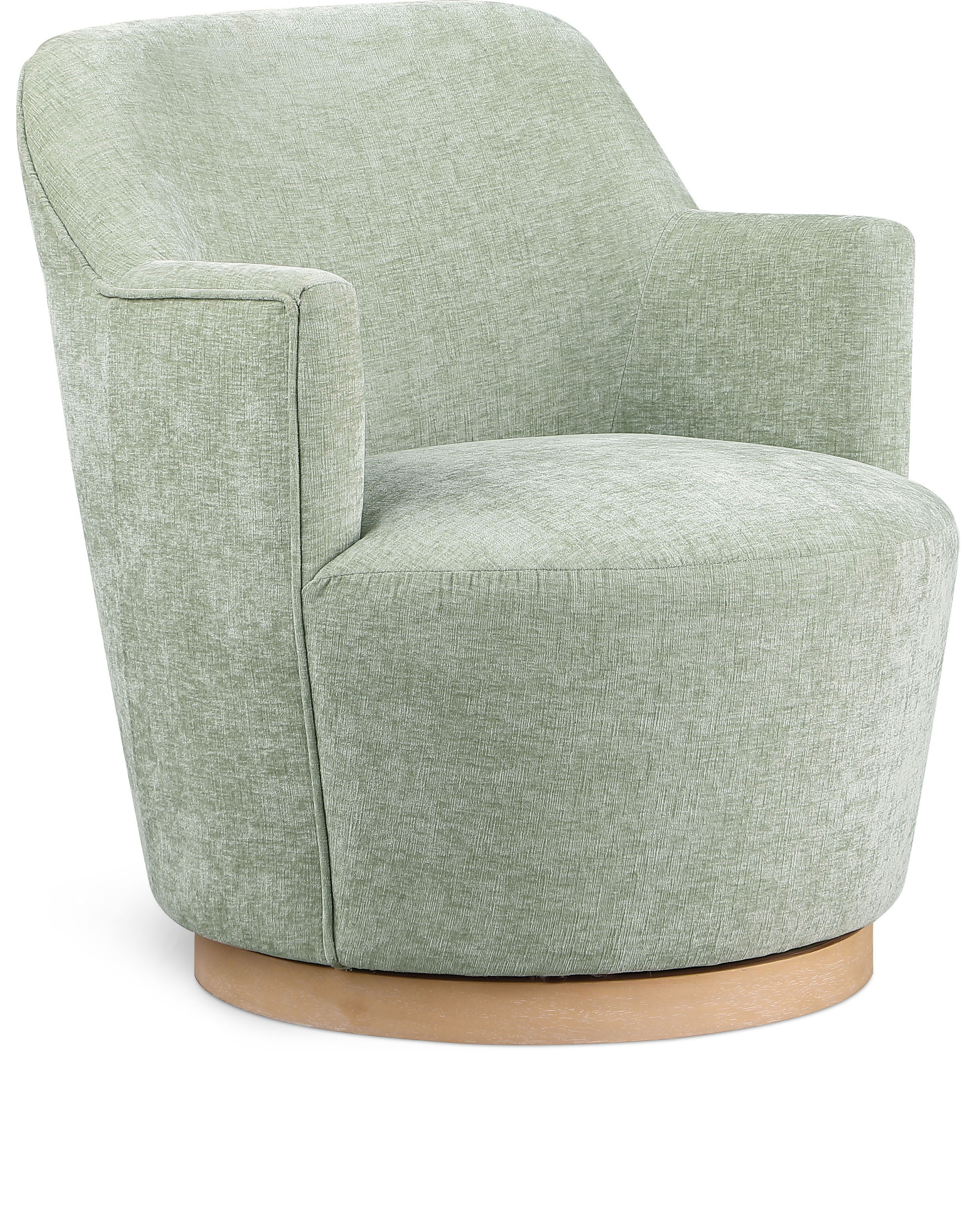 Clarita - Chenille Swivel Accent Chair - Mint
