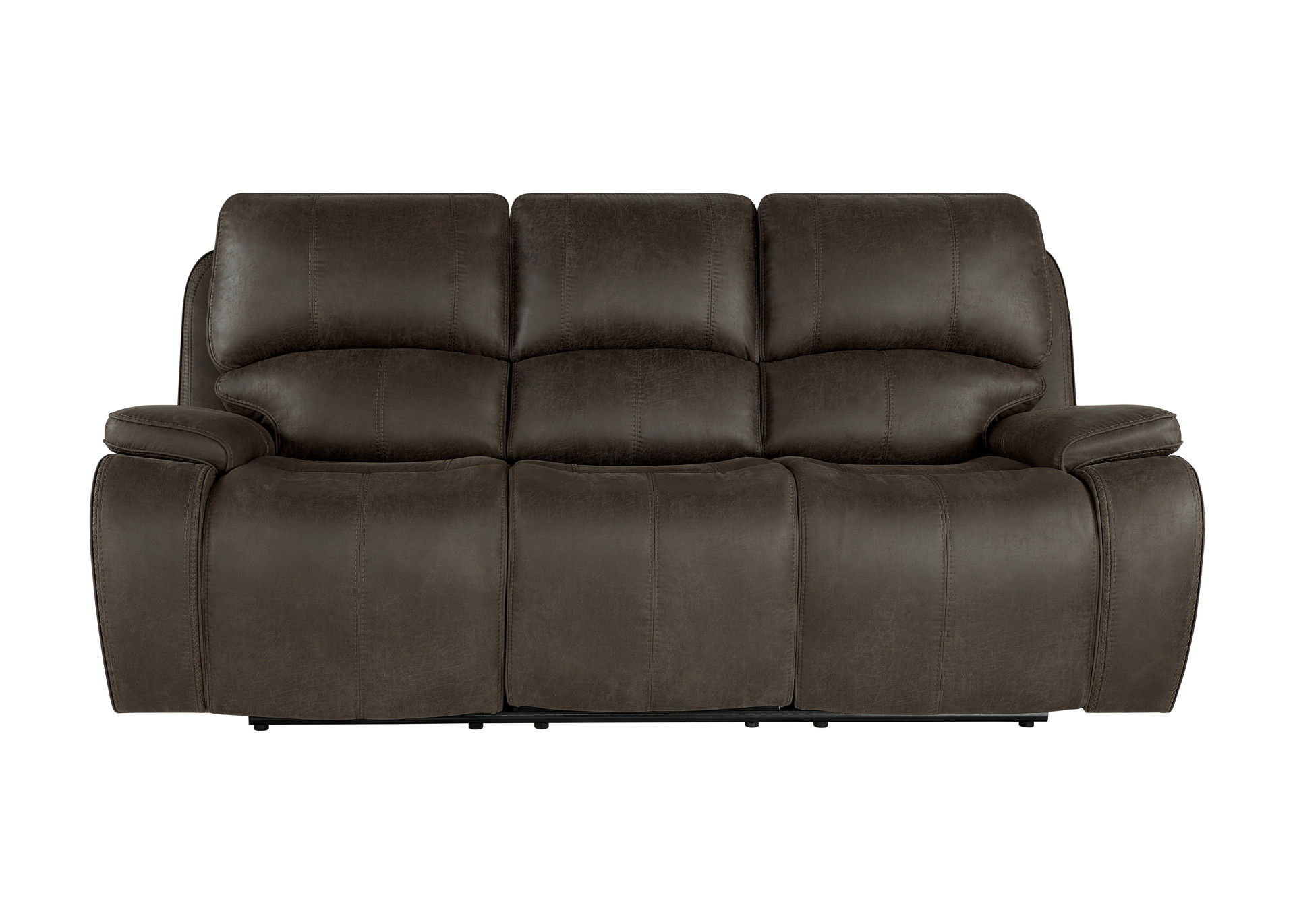 Brookings - Sofa With Power Headrest & Footrest - Brown