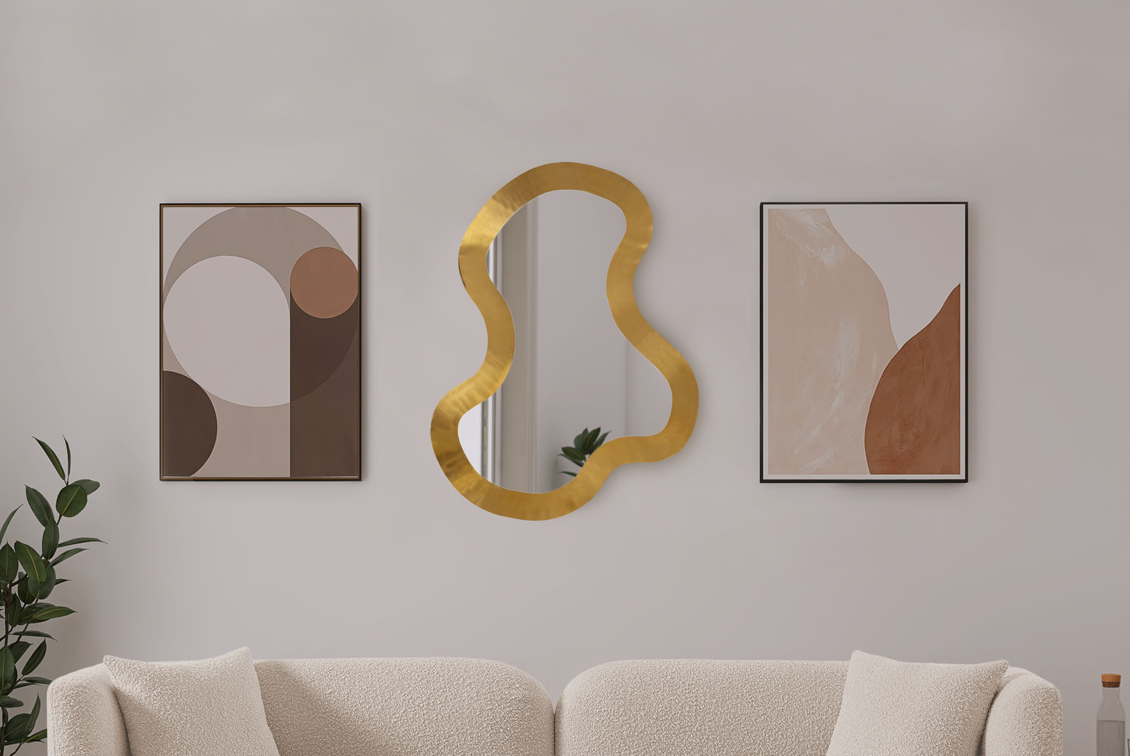 Oblique - 38" Mirror - Gold