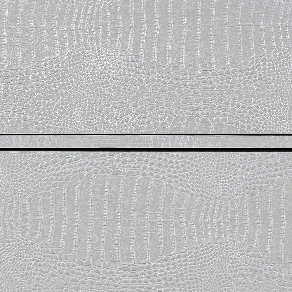 Anpu - Console Cabinet - Silver Faux Crocodile Skin, light gray, view 5