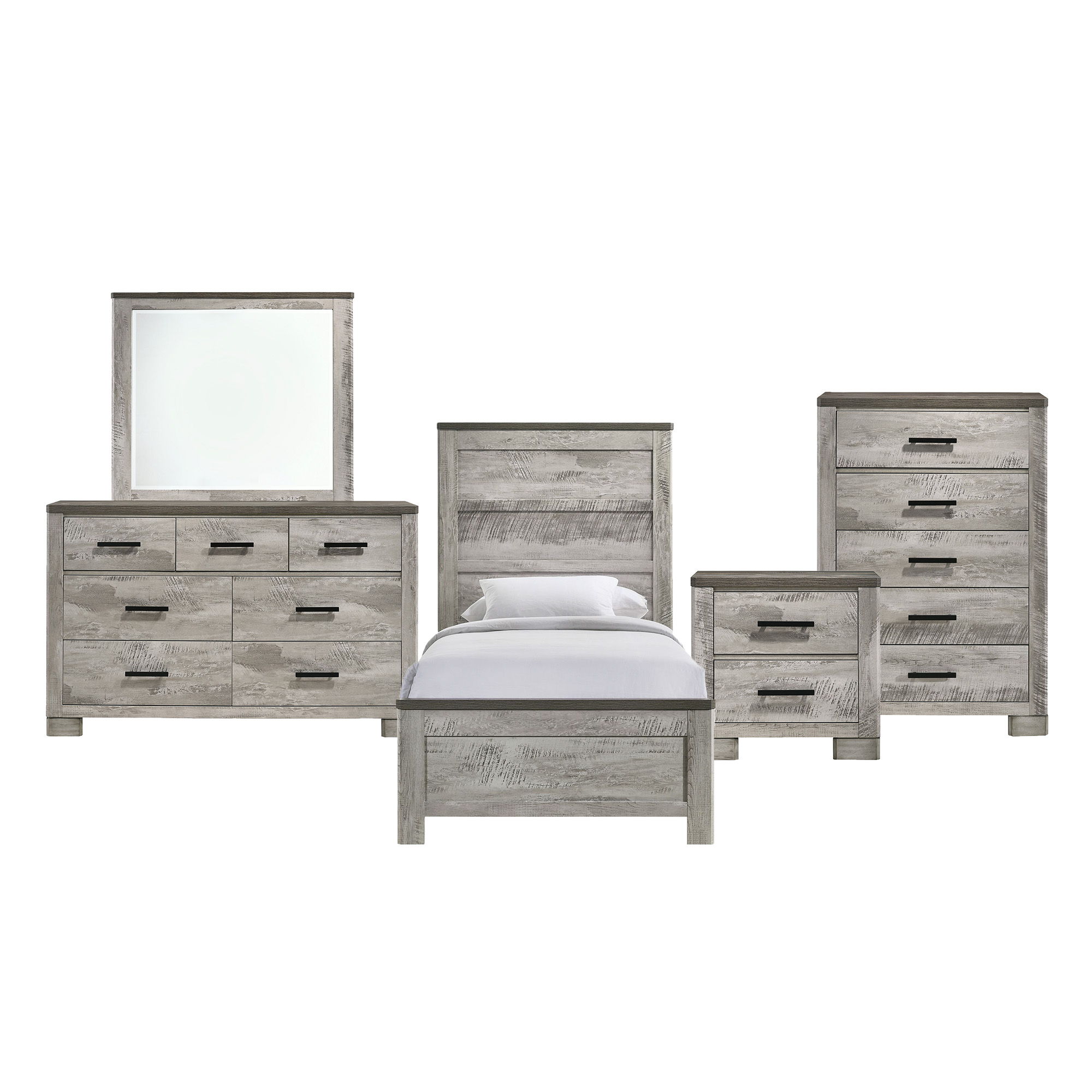 Twin · 5 Pc · Bedroom Set