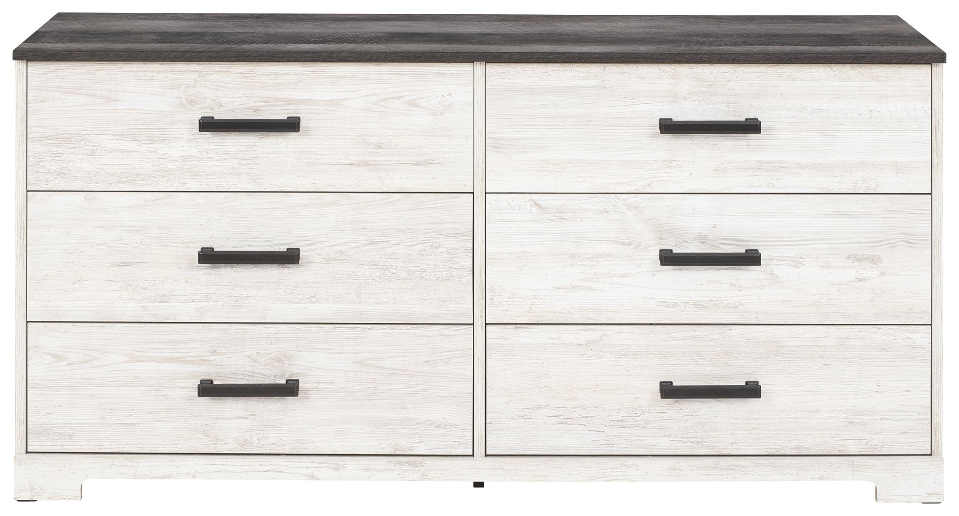 Shawburn - Six Drawer Dresser - White / Black / Gray, white, view 6
