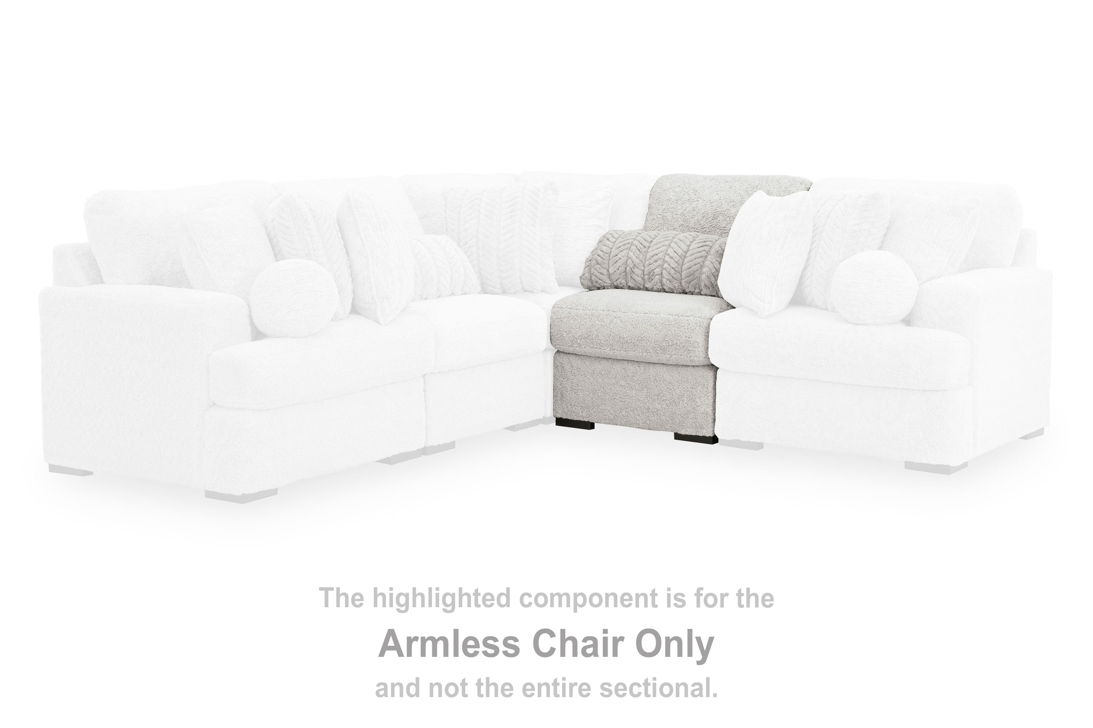 Cuddle Plush - Armless Chair - Arctic