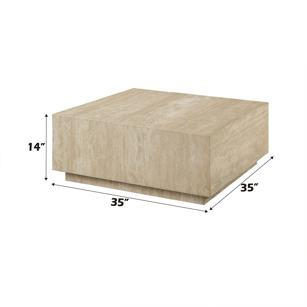 Deon - Coffee Table - Beige Marble, beige, view 4