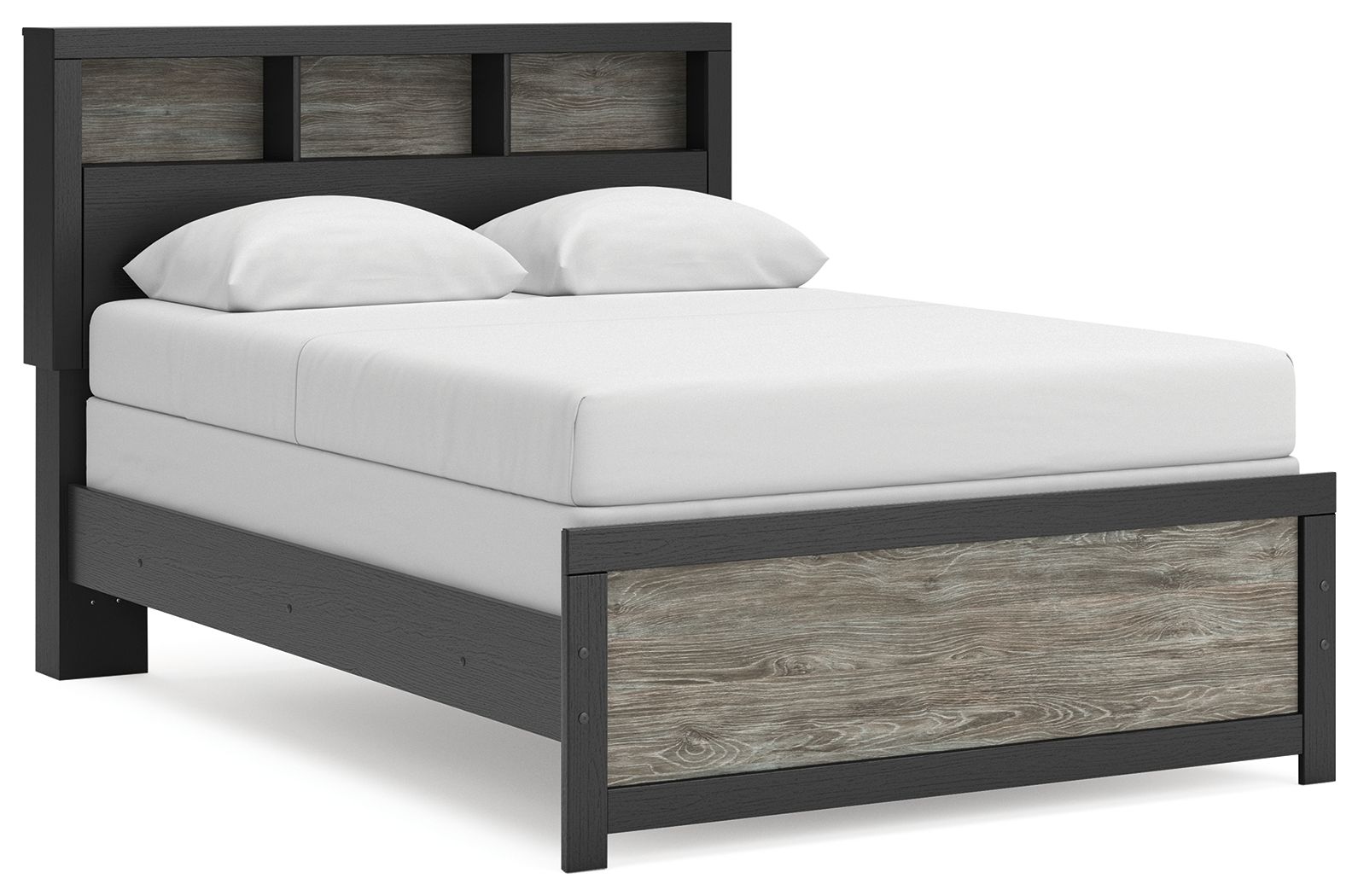 Broachmyn - Full Bookcase Bed - Black / Gray