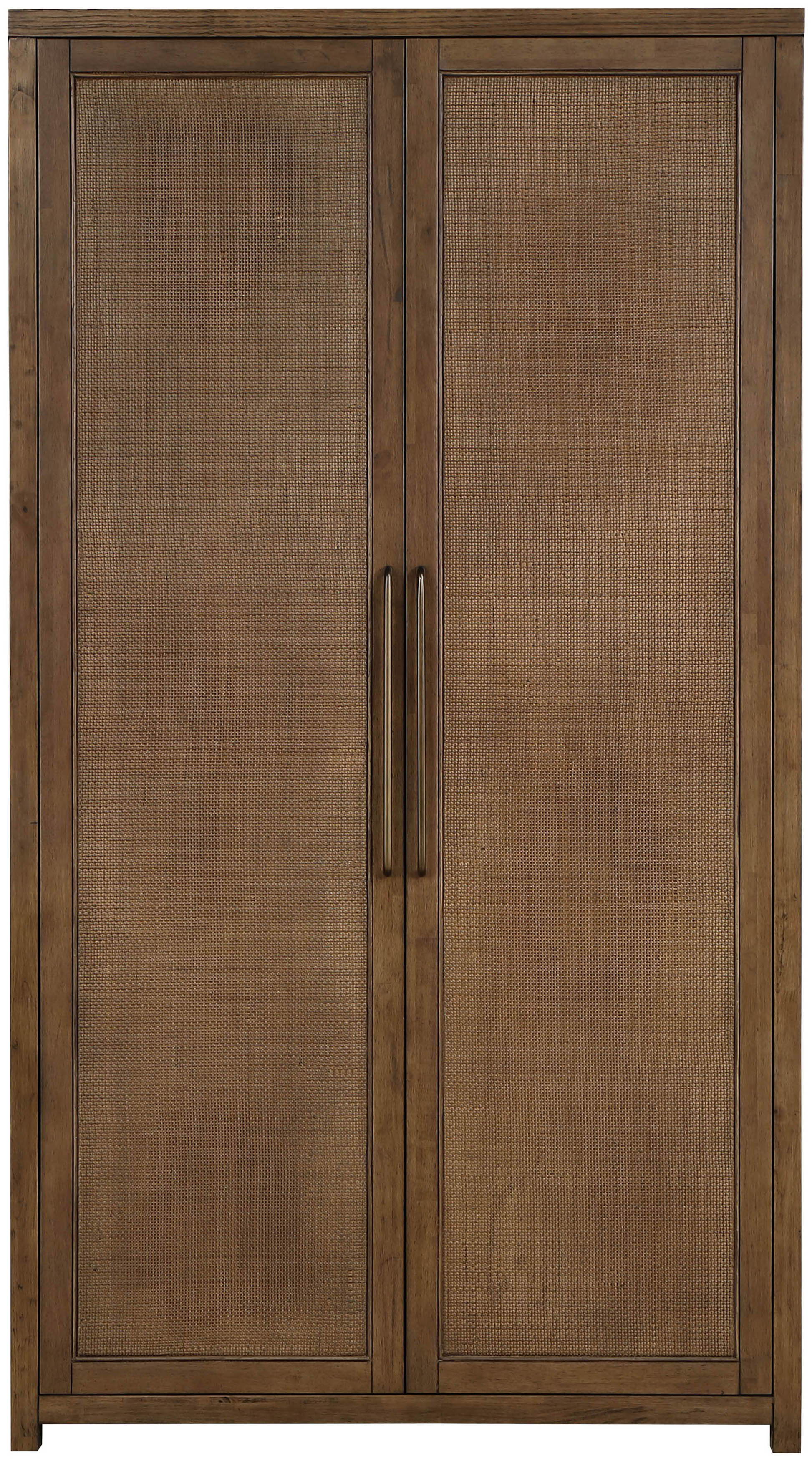 Vana - Solid Wood, Oak Veneer And Stainless Steel Storage Cabinet - Brown