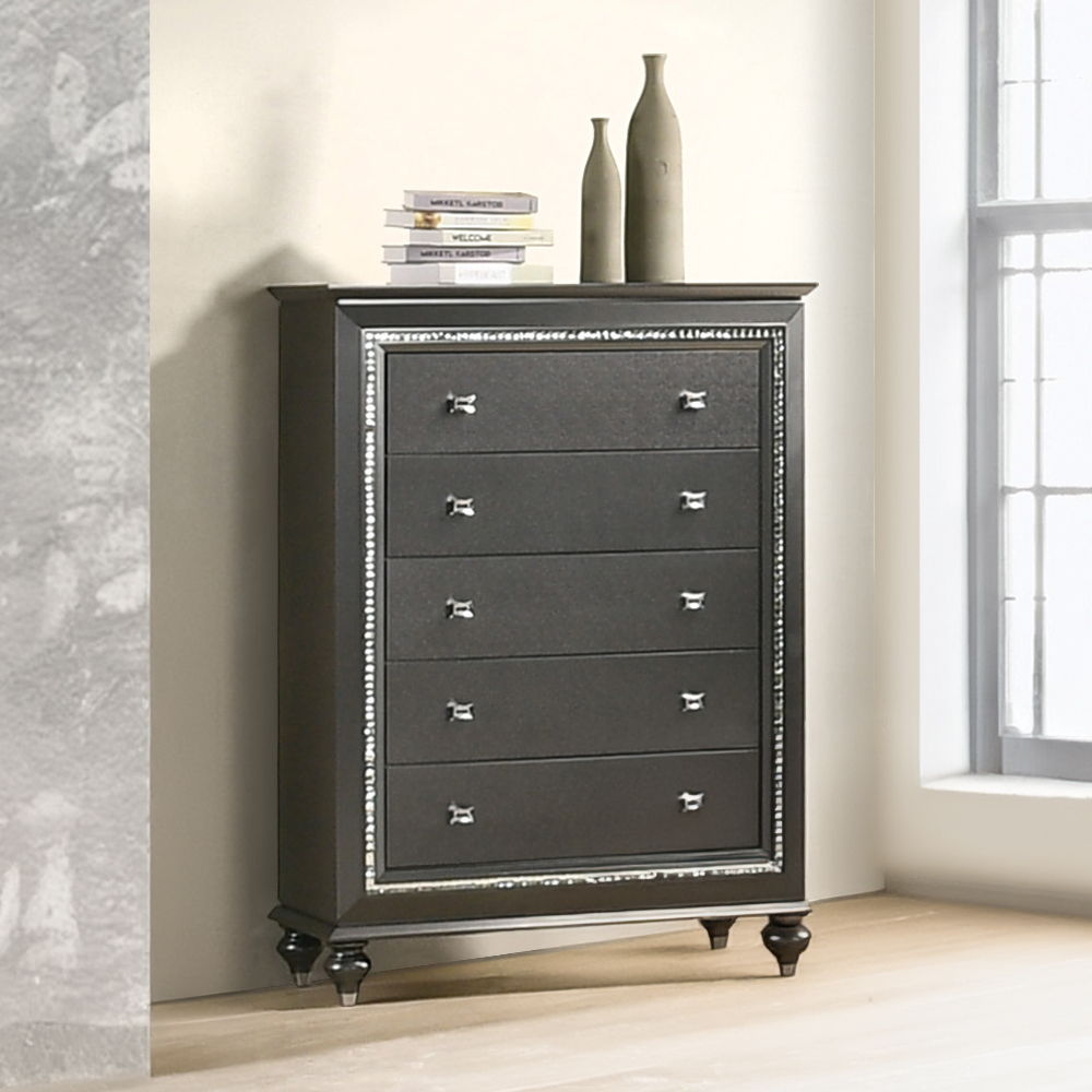 Kaitlyn - Chest - Metallic Gray, dark gray