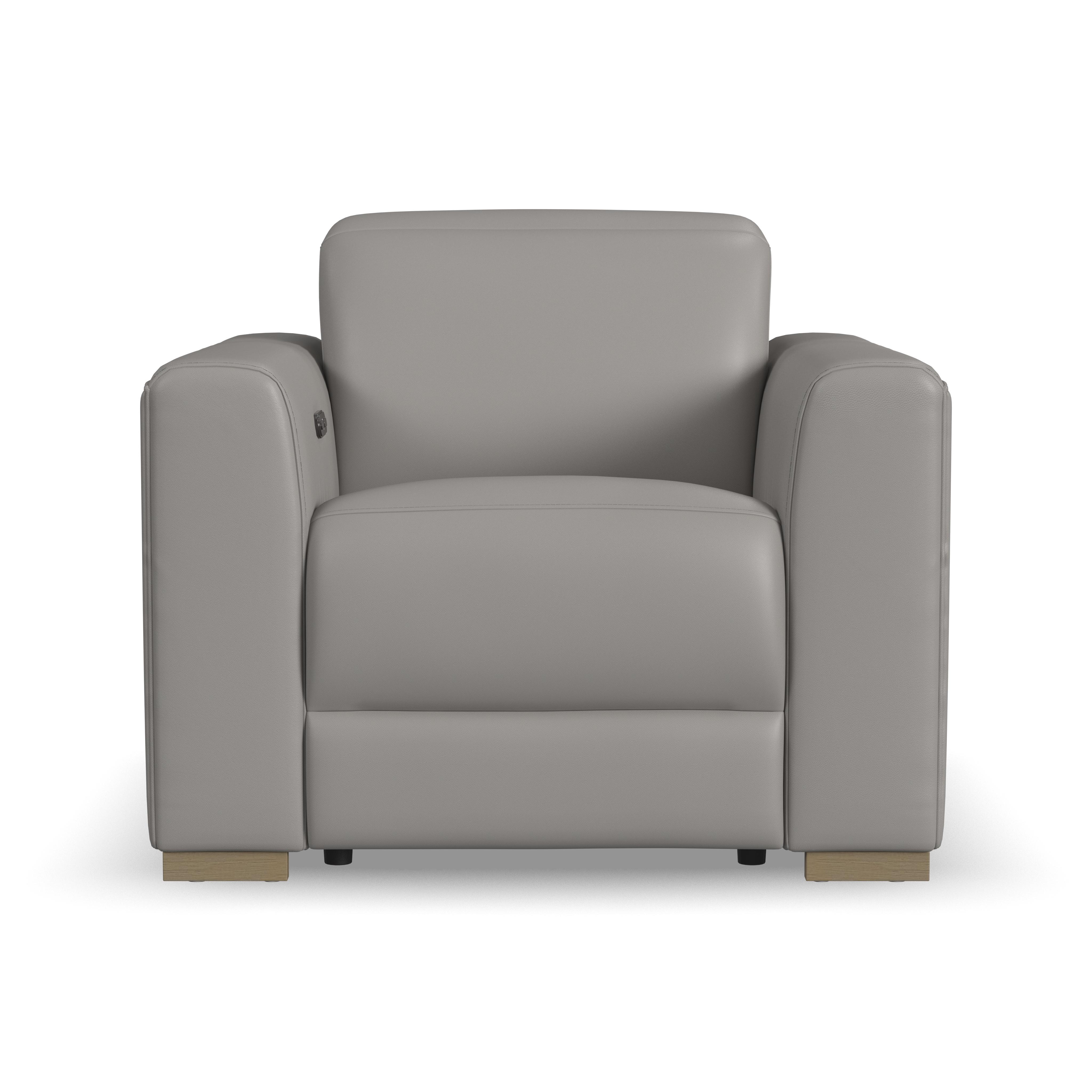 Aurora - Power Recliner With Power Headrest - Ash, gray, view 3