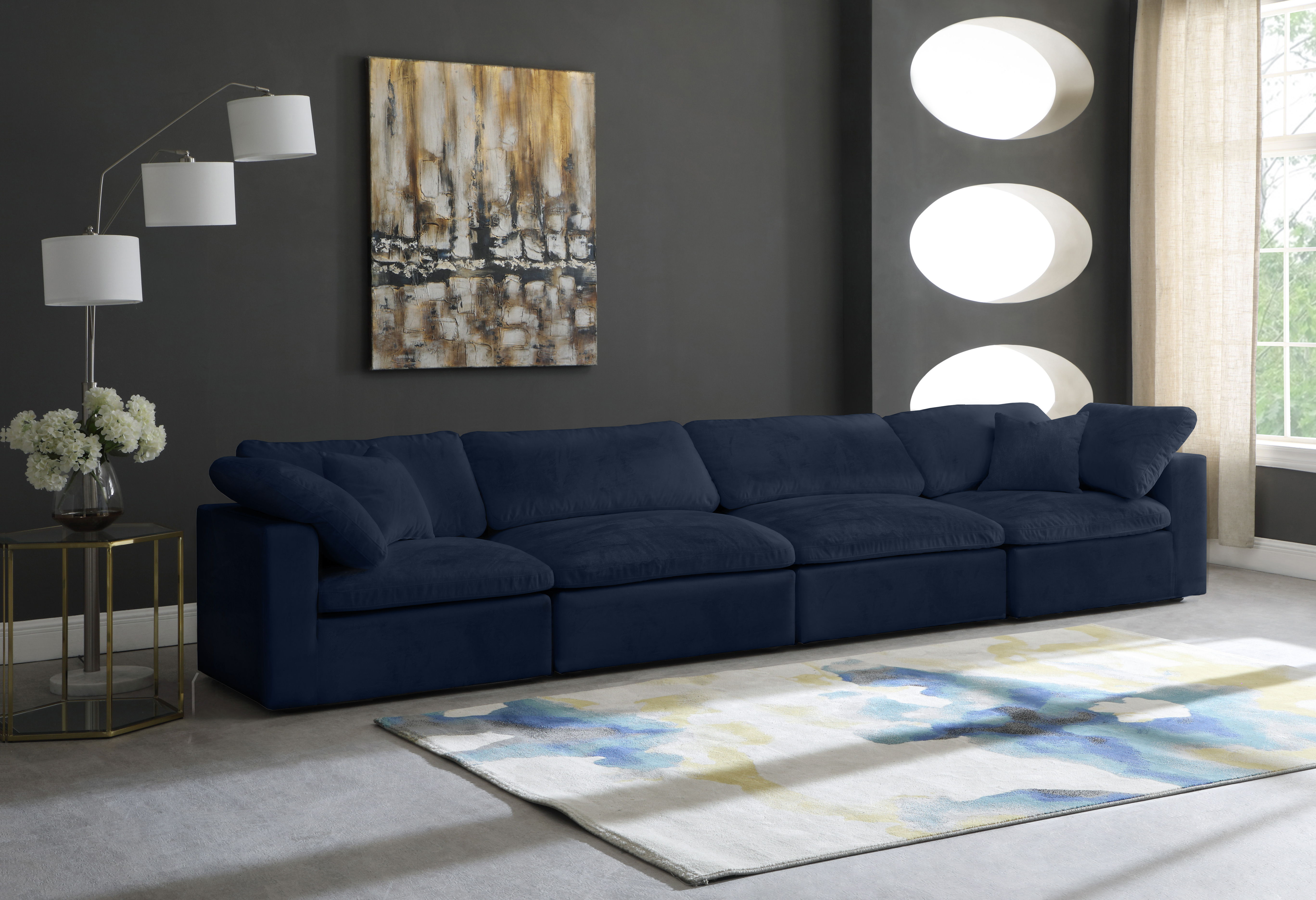 Cozy - Modular 4 Piece Sofa - Navy
