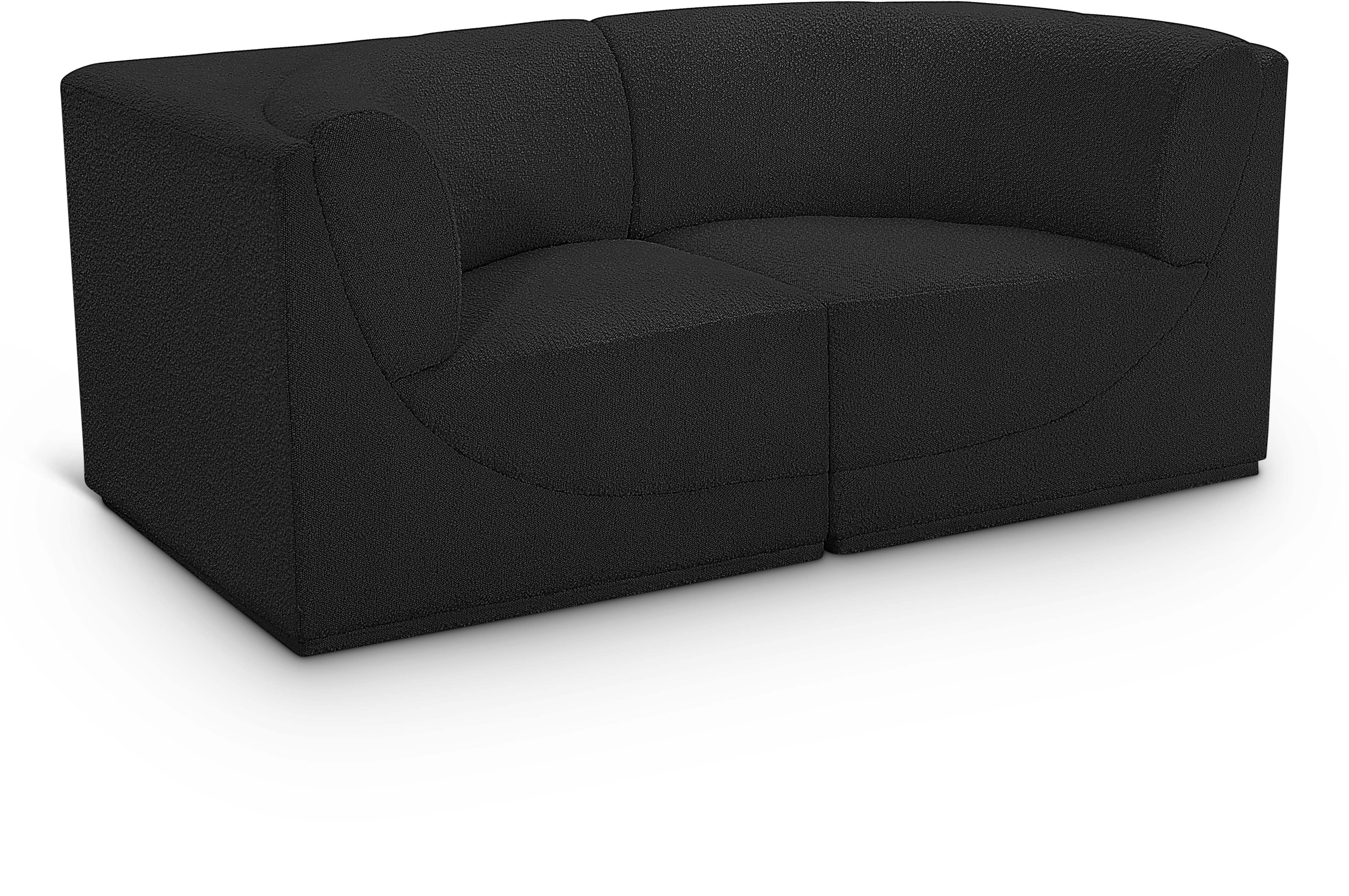 Ollie - 2 Seat Modular Sofa - Black