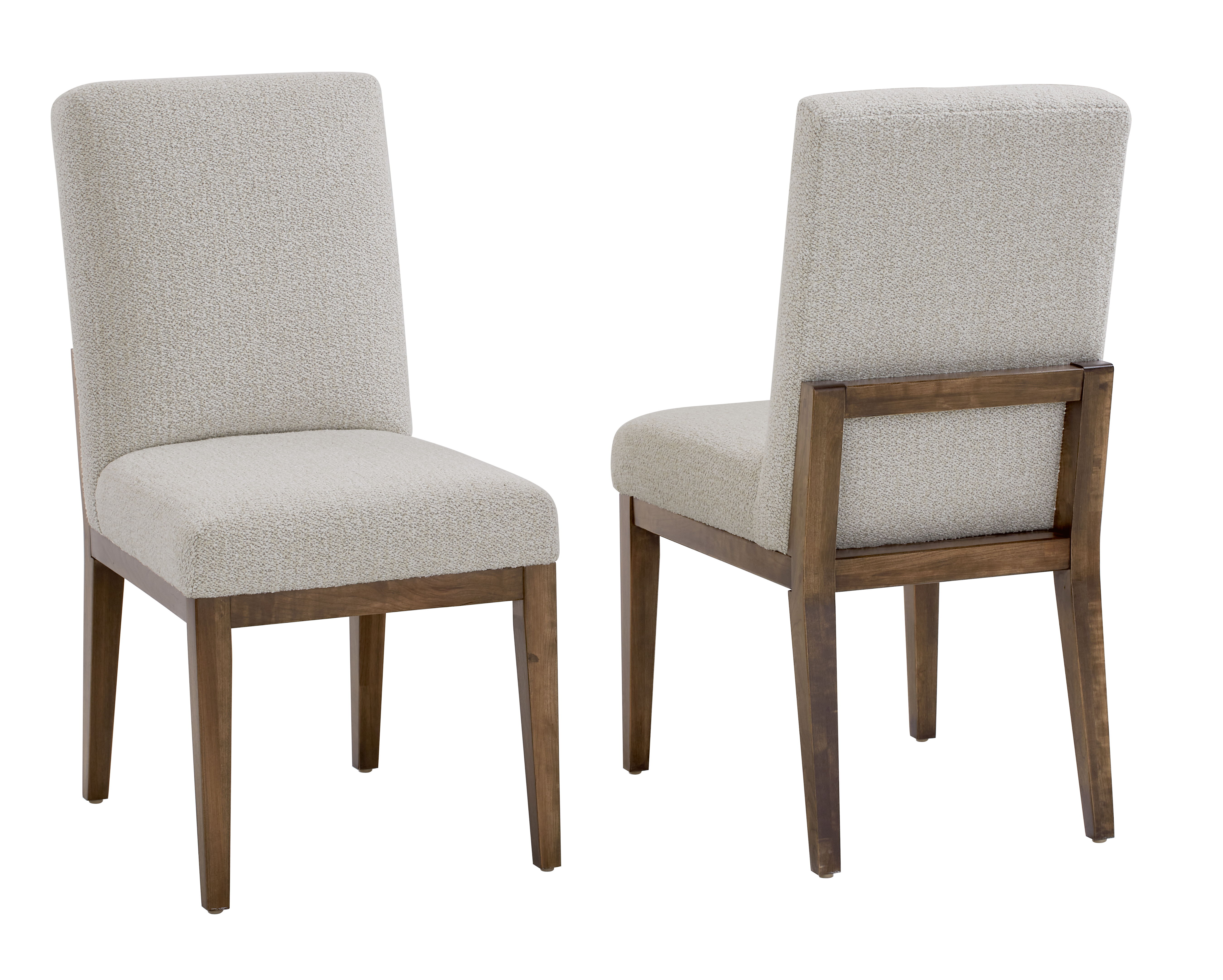Vaughan-Bassett Crafted Cherry - Upholstered Side Chair Oatmeal Fabric - Medium Cherry