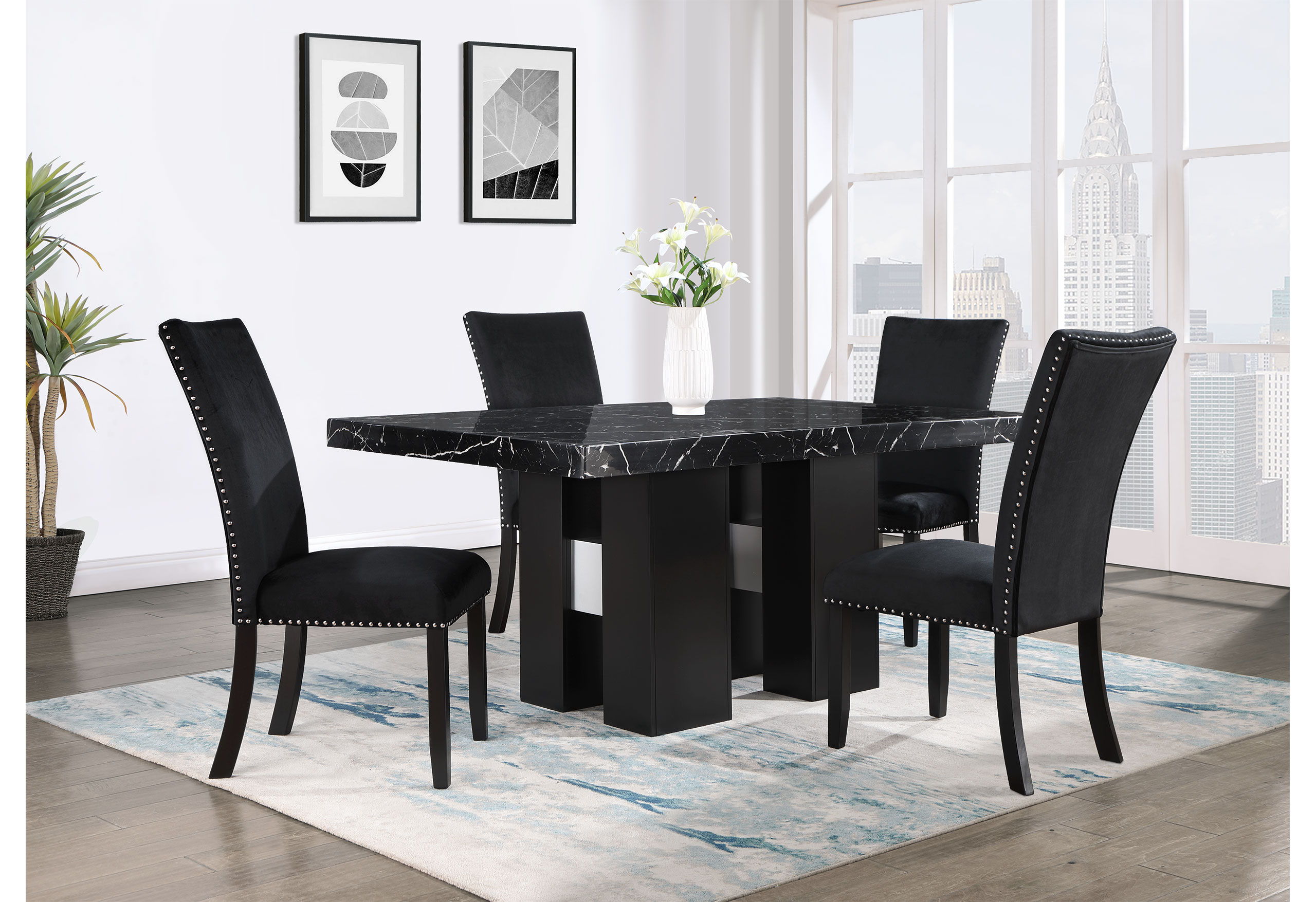 7 Pc · Dining Table And 6 Dining Chairs