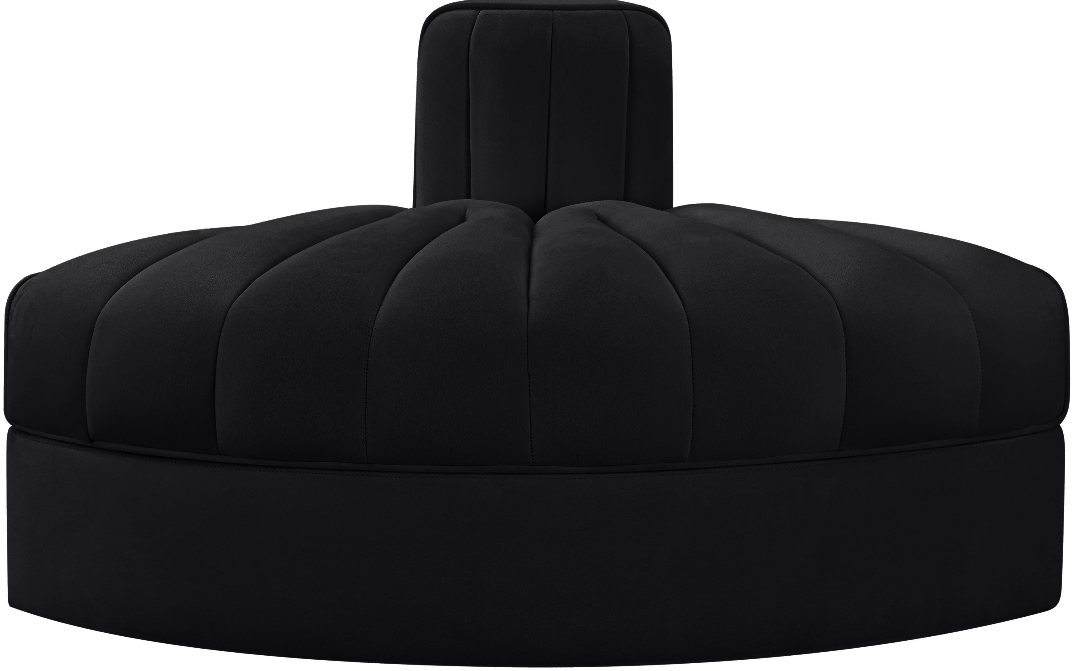 Rummi - Velvet Performance Fabric Upholstered Modular Chair - Black