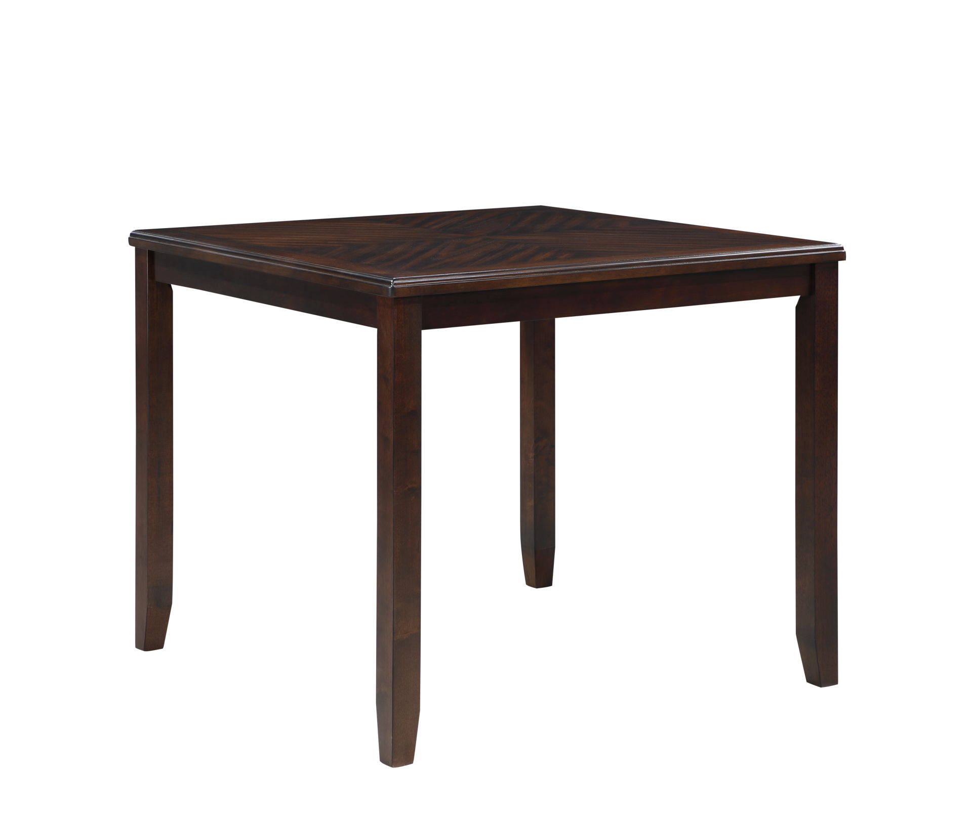 Gia - 5 Piece Square Counter Dining Set (Table & 4 Chairs) - Cherry