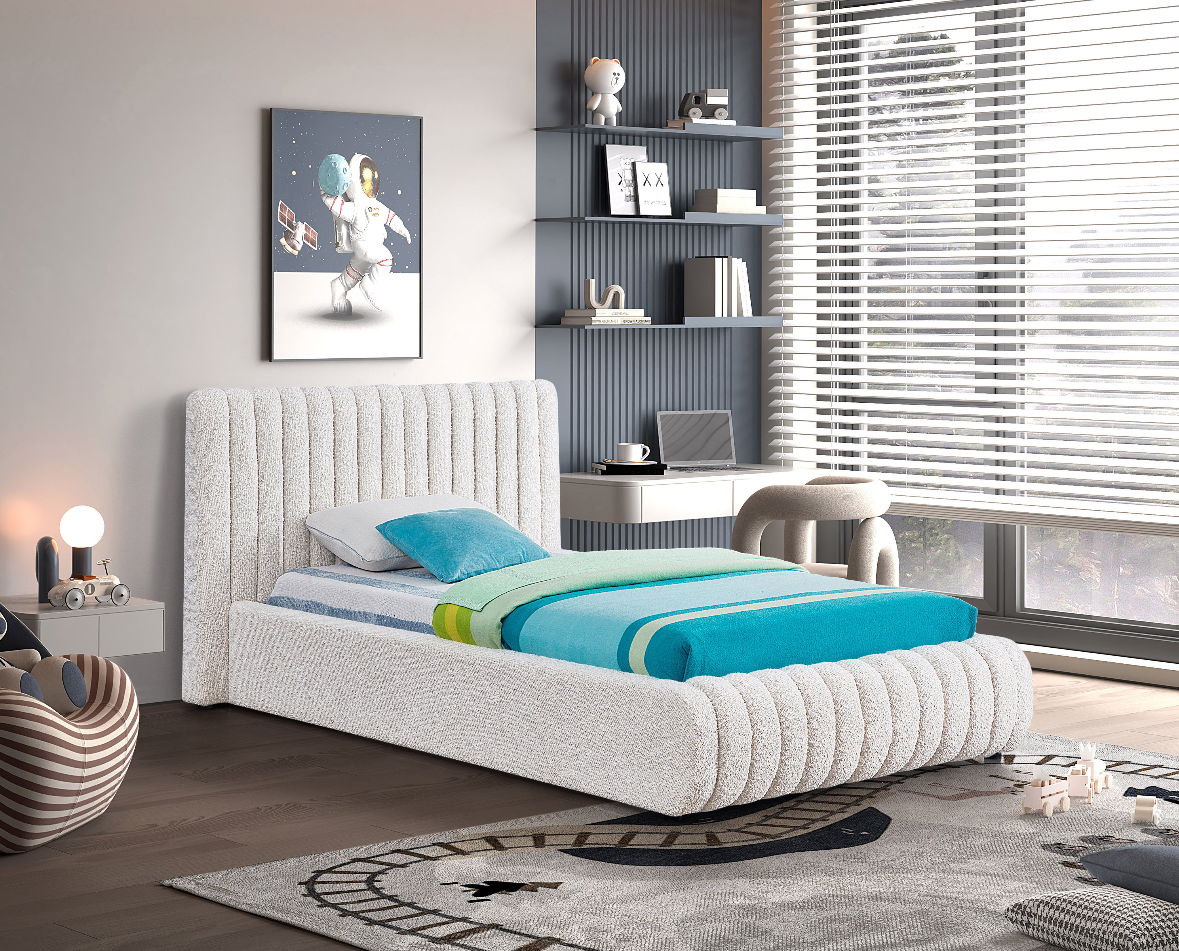 Nash - Twin Bed - Cream