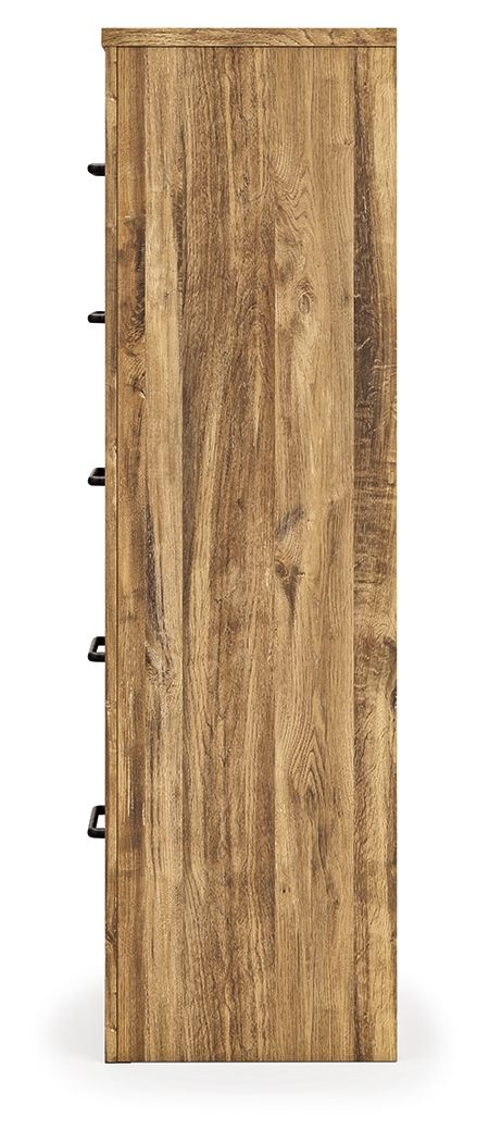 Ashley Furniture Maystonna - Five Drawer Chest - Brown - Image 7