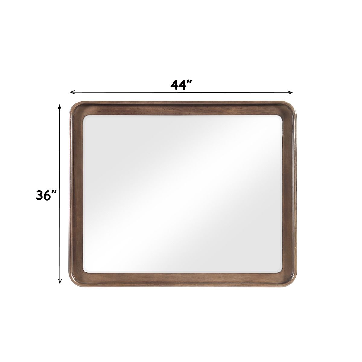 Ouida - Mirror - Brown & Gold, dark brown, view 3