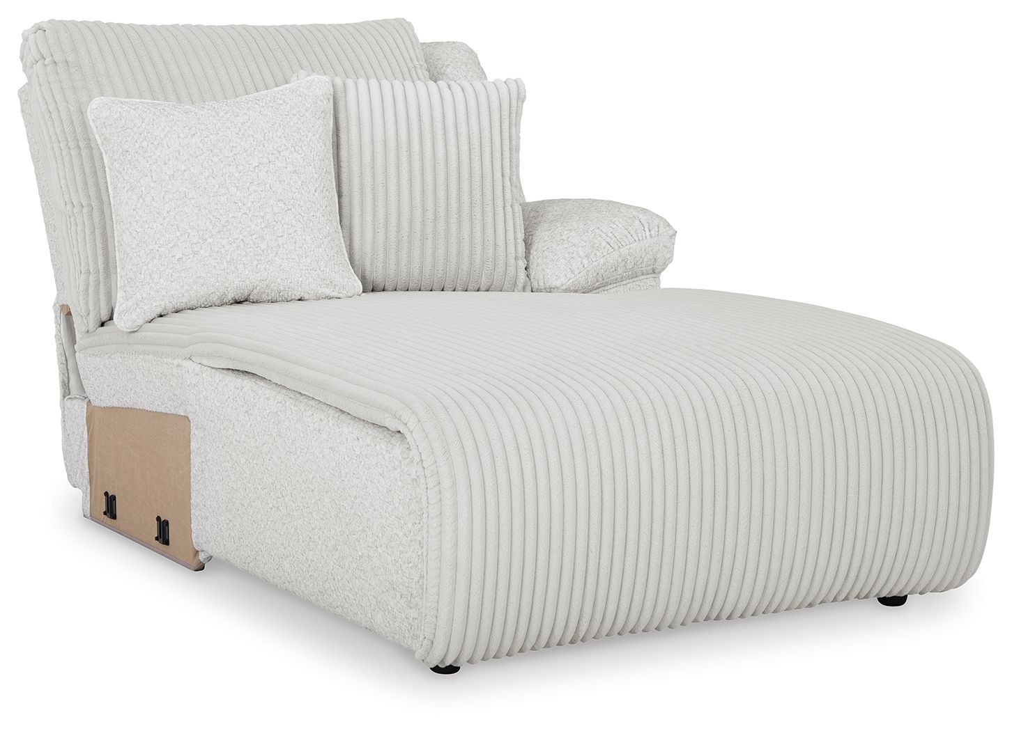 Top Tier - Raf Press Back Power Chaise - Alloy