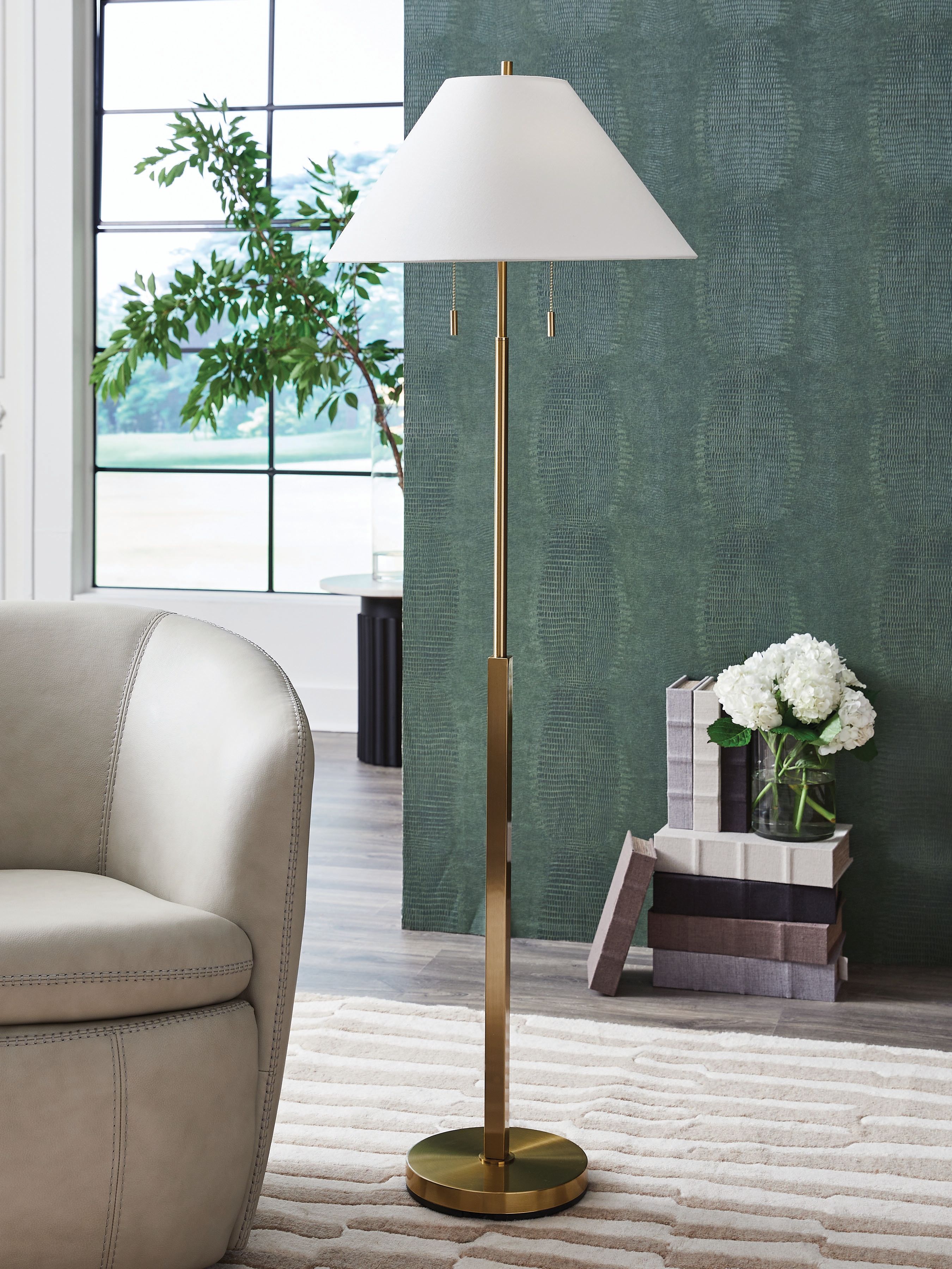 Ashley Furniture Haigwood - Metal Floor Lamp - Gold Finish - Image 2
