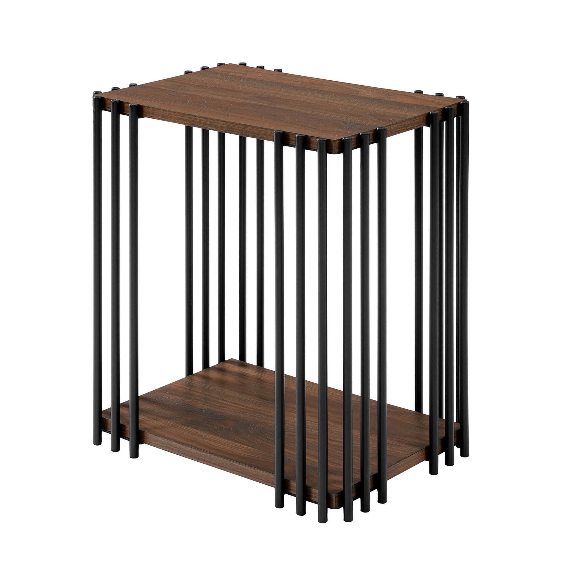 Vertex - Rectangular 3 Piece Occasional Set (1 Coffee & 2 End Tables) - Brown / Black, dark brown, view 6