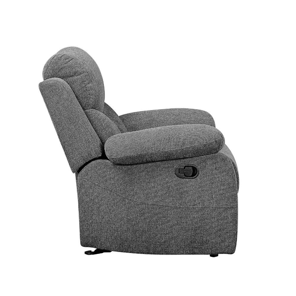 Kalen - Motion Glider Recliner - Gray Chenille, dark gray, view 3