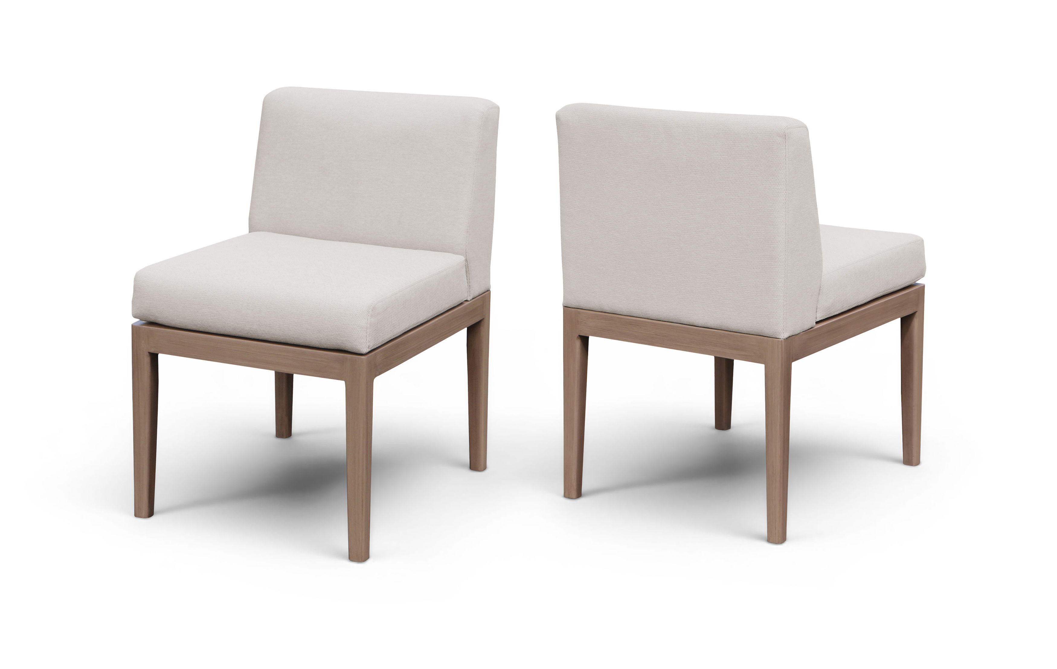 Solace - Olefin Performance Fabric Outdoor Patio Dining Side Chair - Cream