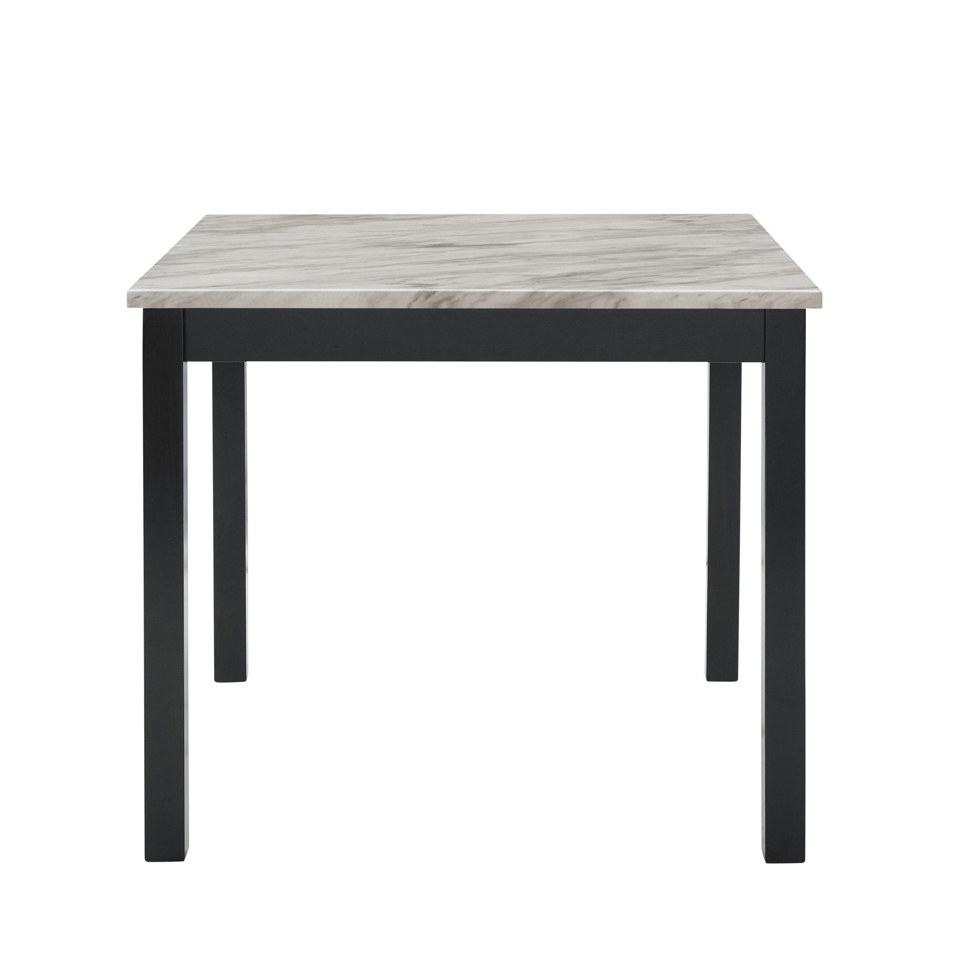 Celeste - 5 Piece Marble Finish Counter Dining Set (Table & 4 Chairs) - Black