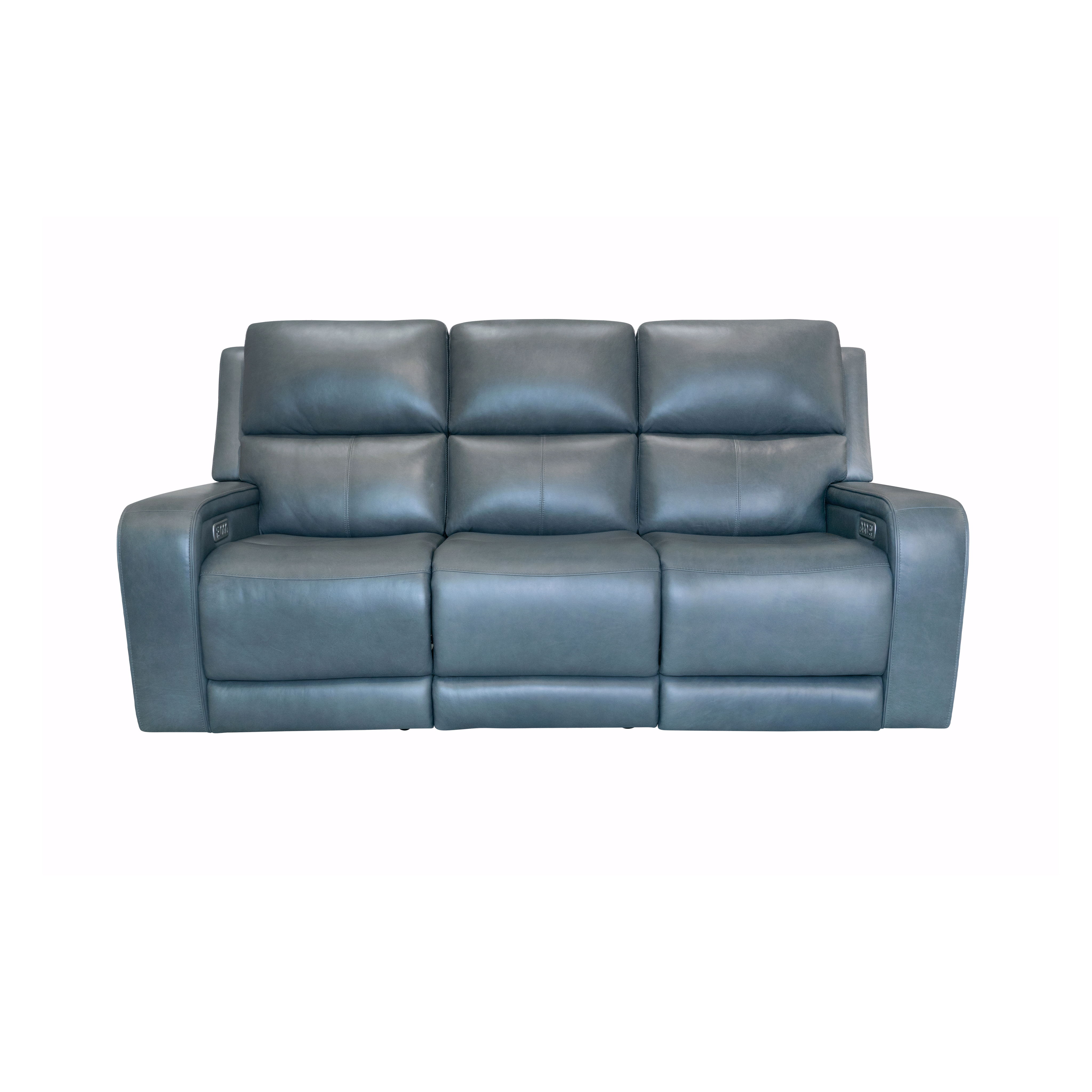 Oasis - Power Reclining Sofa With Power Headrests, Lumbar, Heat & Massage - Storm, blue, view 4