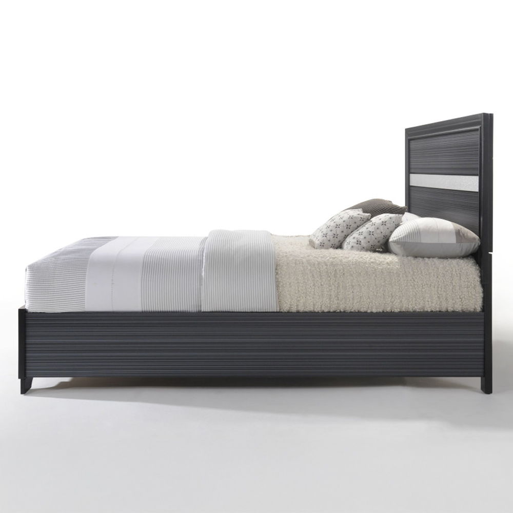 Naima - Queen Bed With Storage - Black, black, view 3