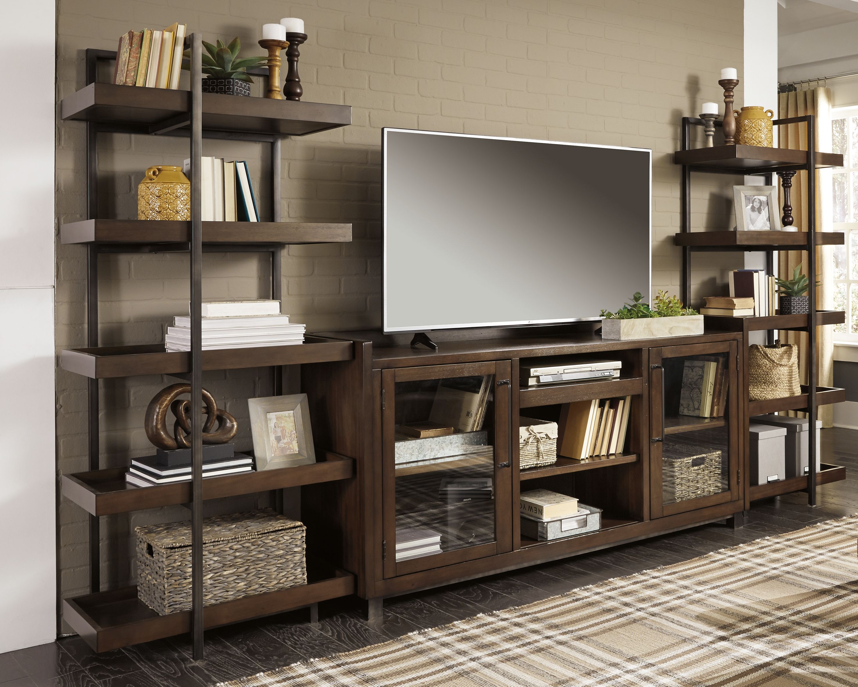 Ashley Furniture Starmore - 3 Pc. - Entertainment Center - 70" TV Stand - Brown - Image 4