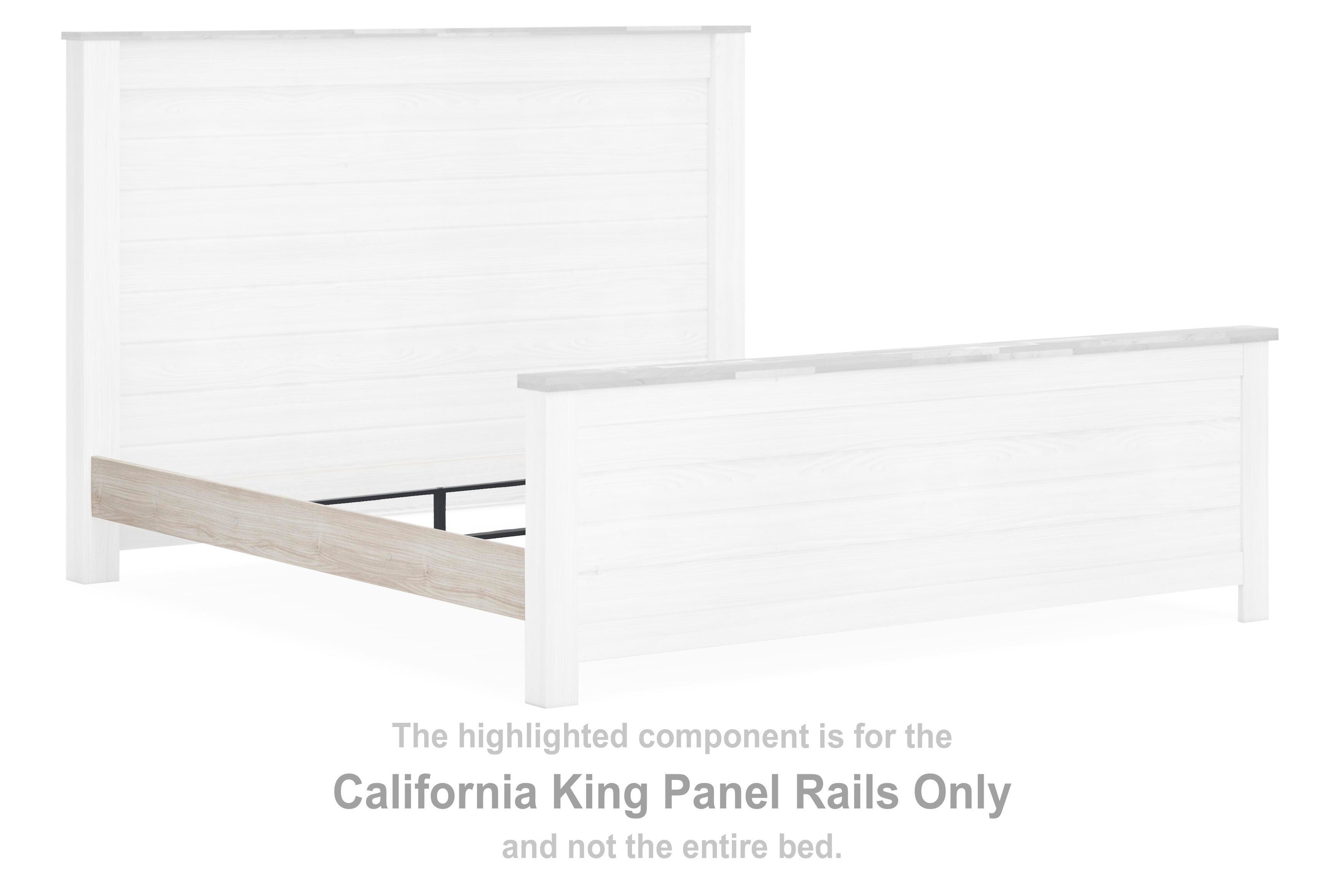 Willowton – Cal King Panel Rails – Whitewash