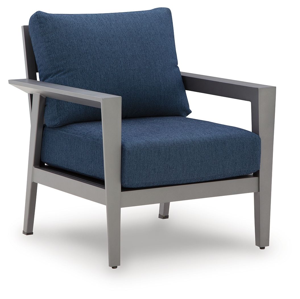 Ashley Furniture Gali - Sofa / Chairs / Table Set (Set of 4) - Gray / Blue - Image 7