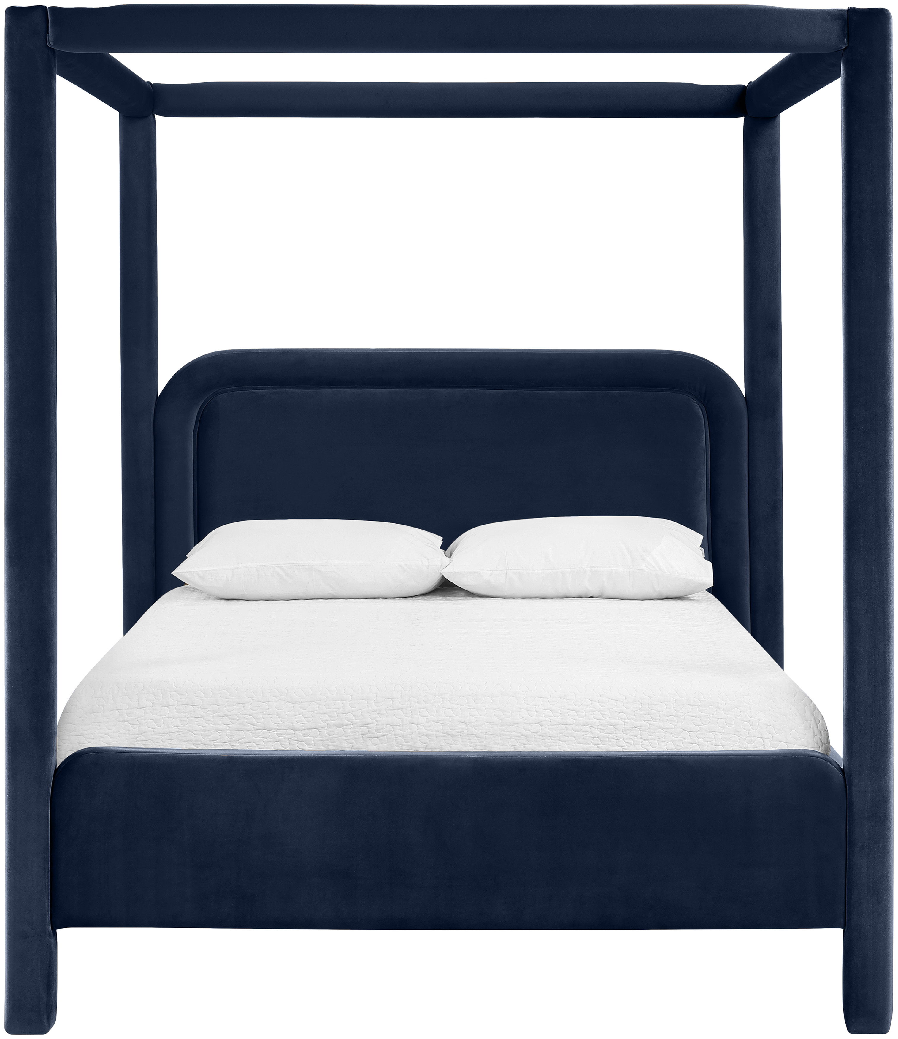 Salina - Velvet Upholstered King Bed - Navy