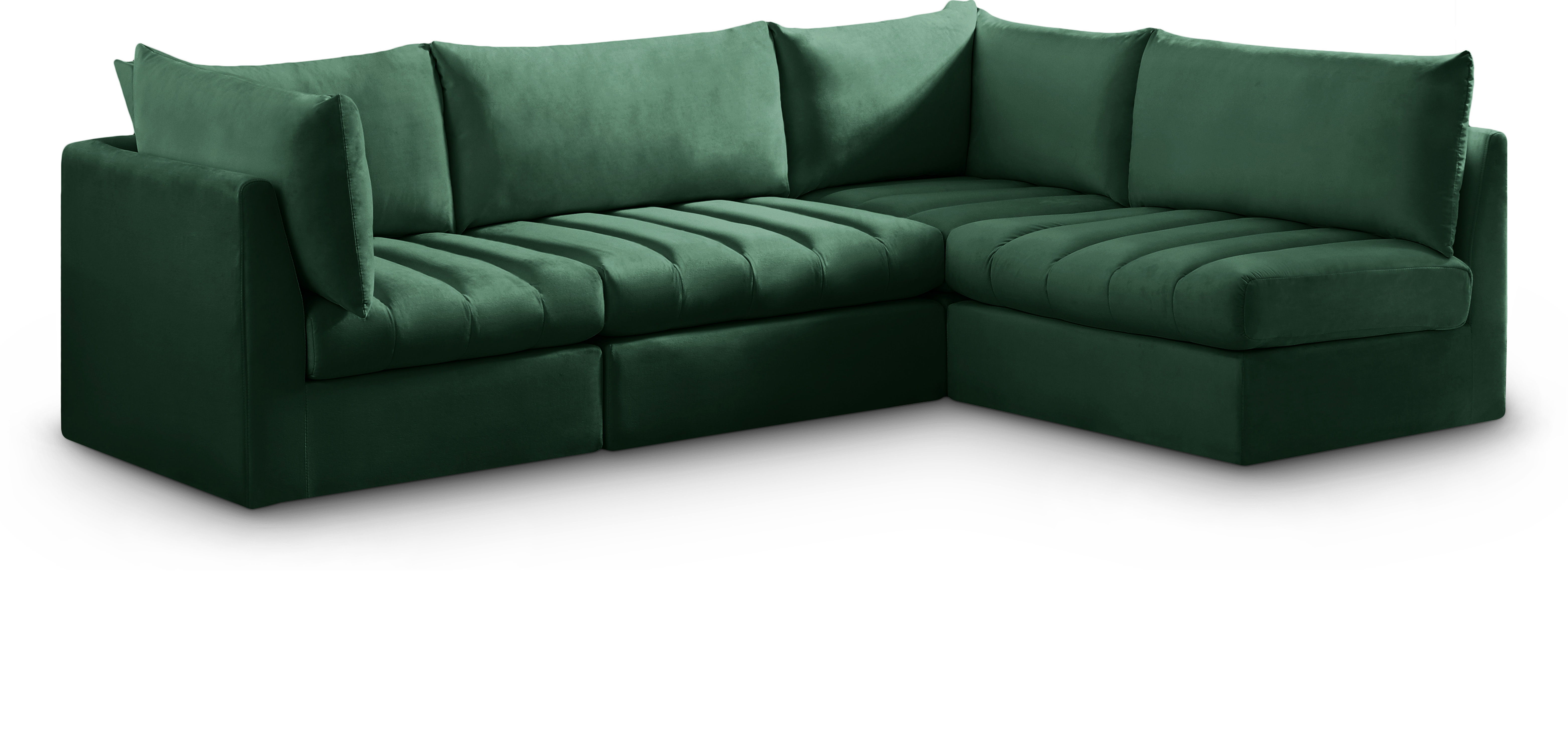 Jacob - Modular Croner Sectional 4 Piece - Green