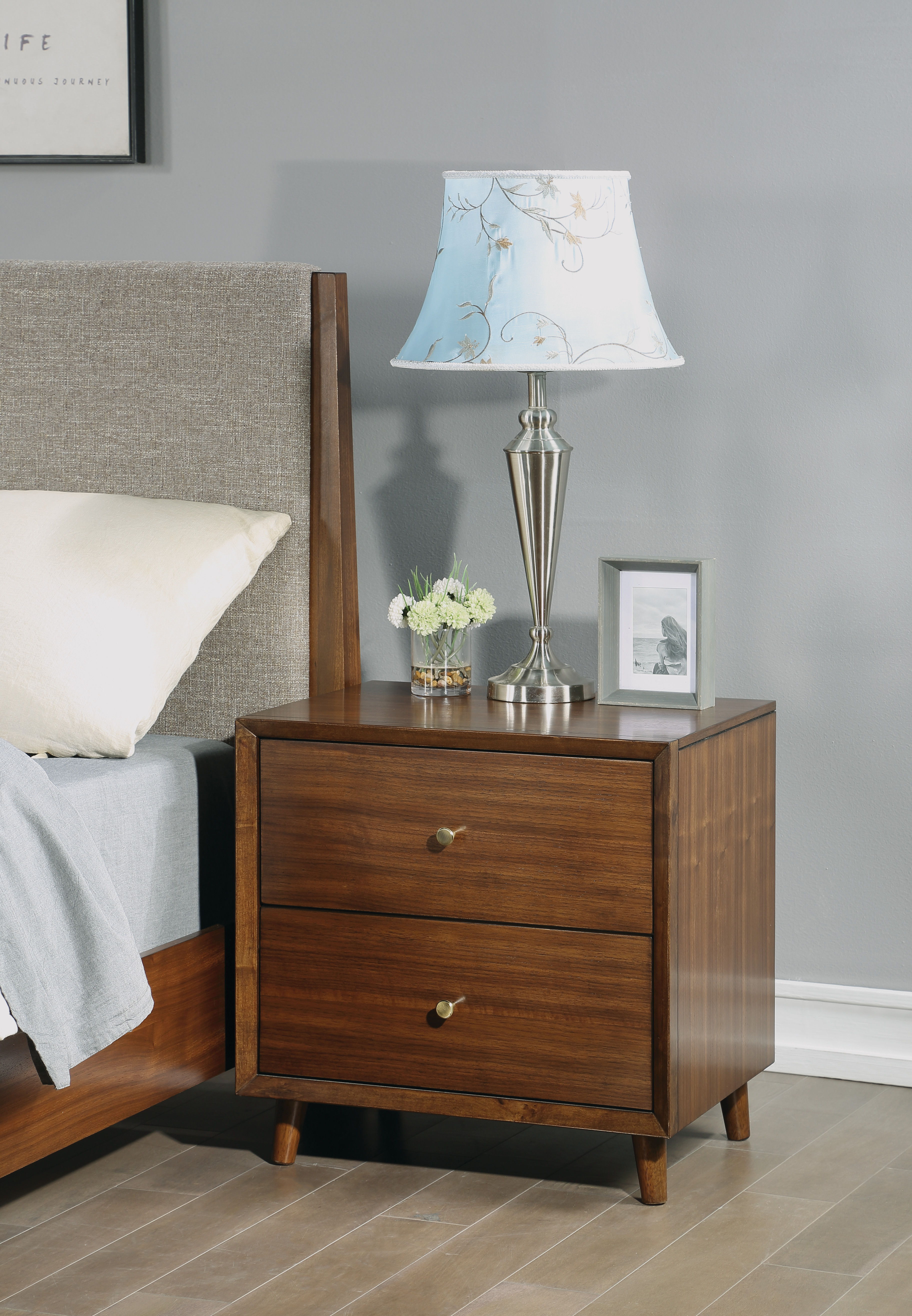 Ludwig - Nightstand - Dark Brown, dark brown, view 2