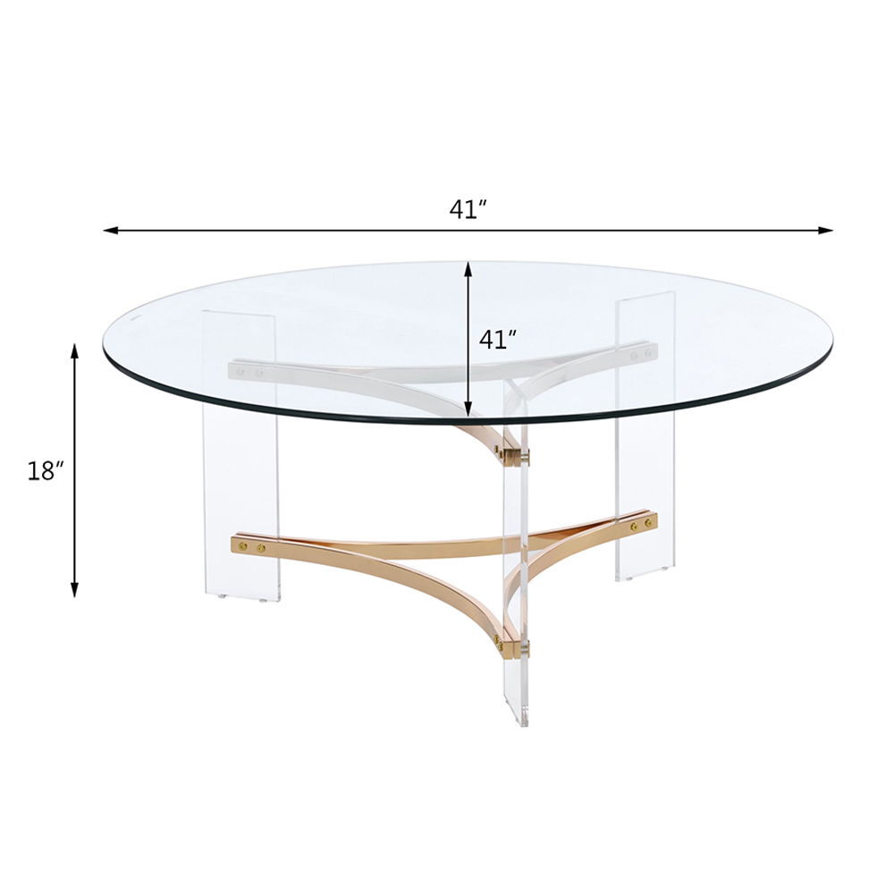 Sosi - Coffee Table - Gold, gold, view 4