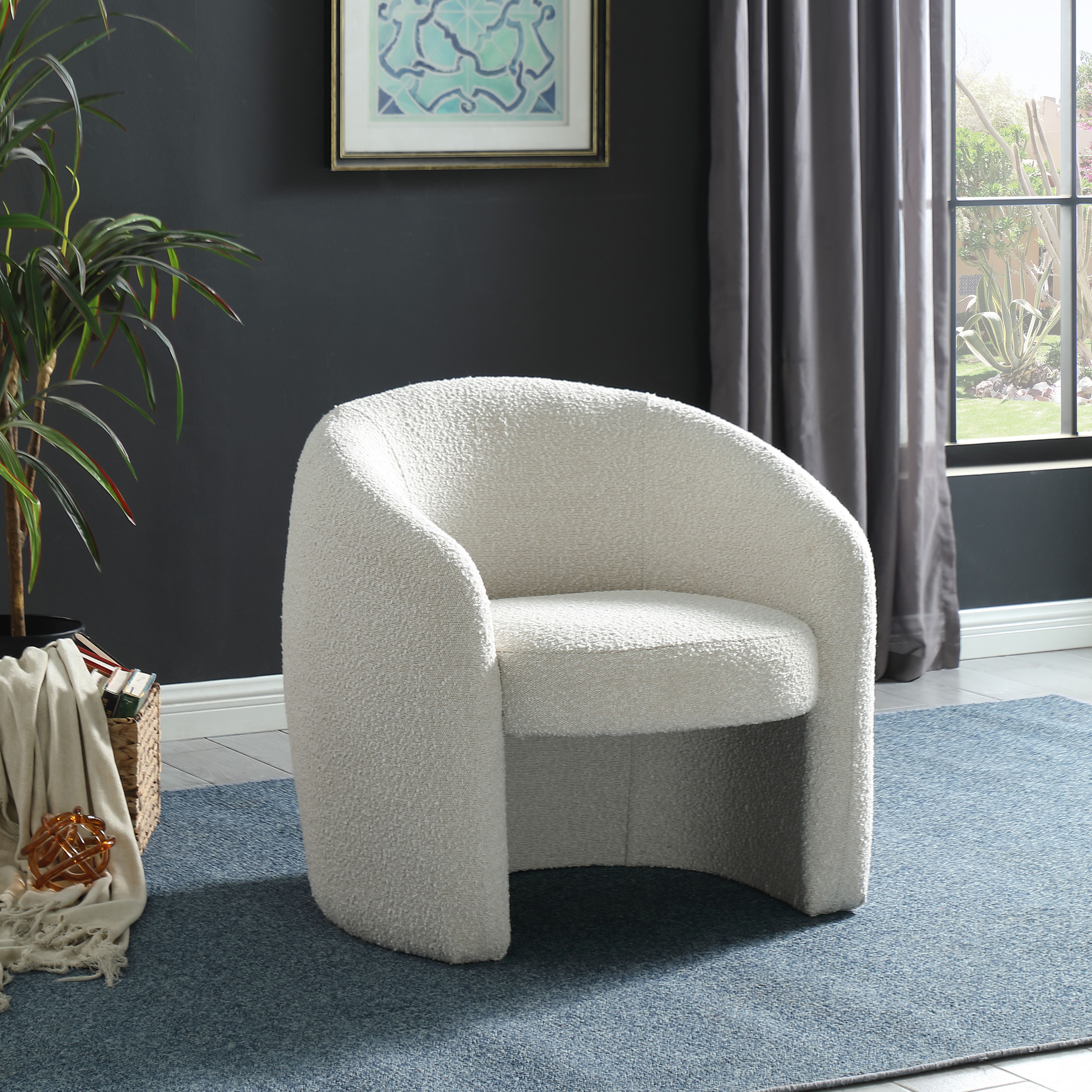 Acadia - Fabric Accent Chair - Cream