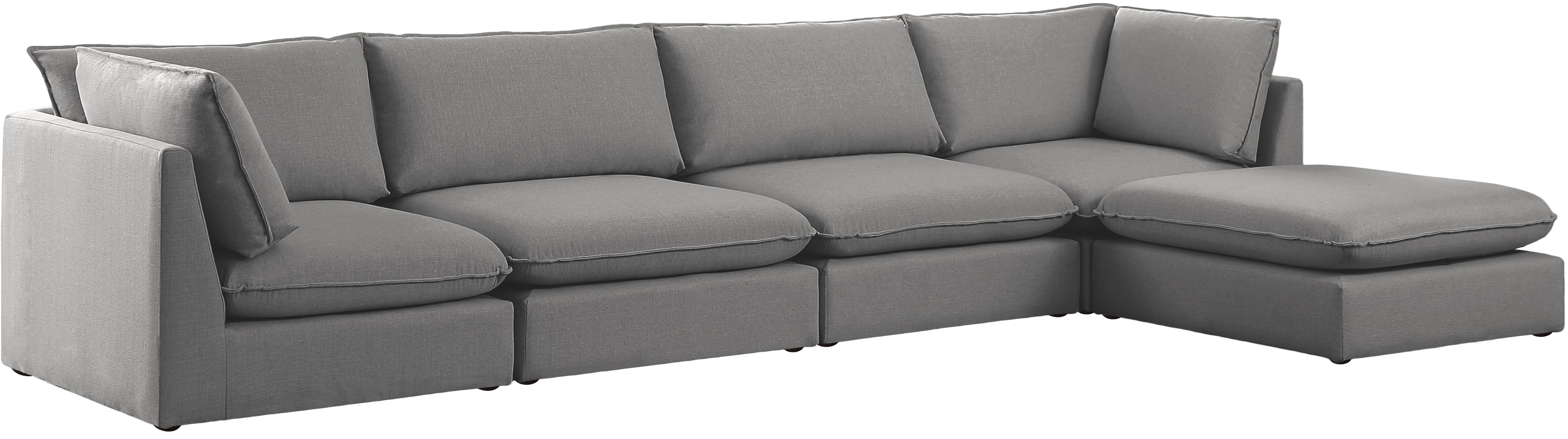 Mackenzie - 5 Piece Modular Sectional With Chaise - Gray