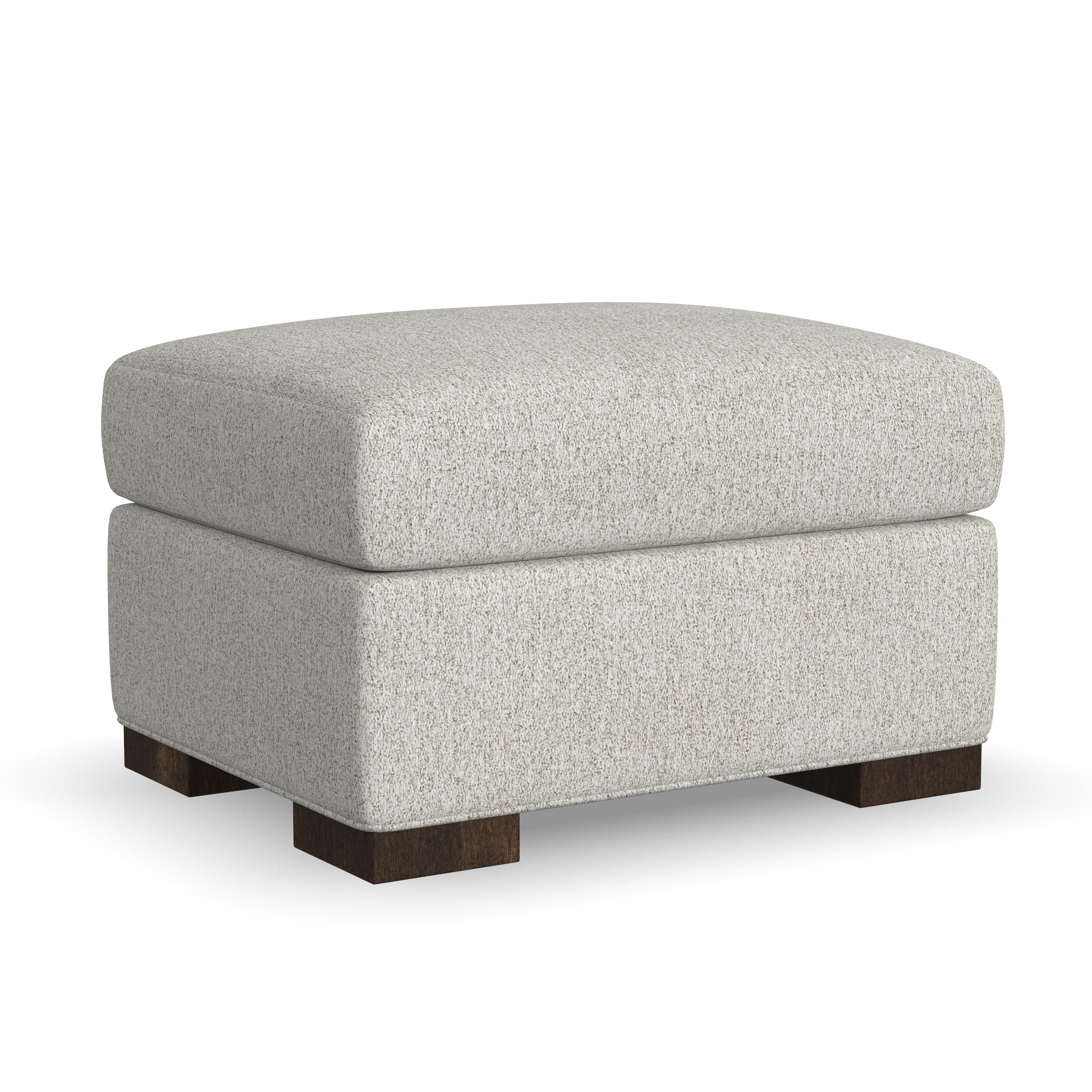 Jasper - Fabric Stationary Ottoman, dark gray, view 3