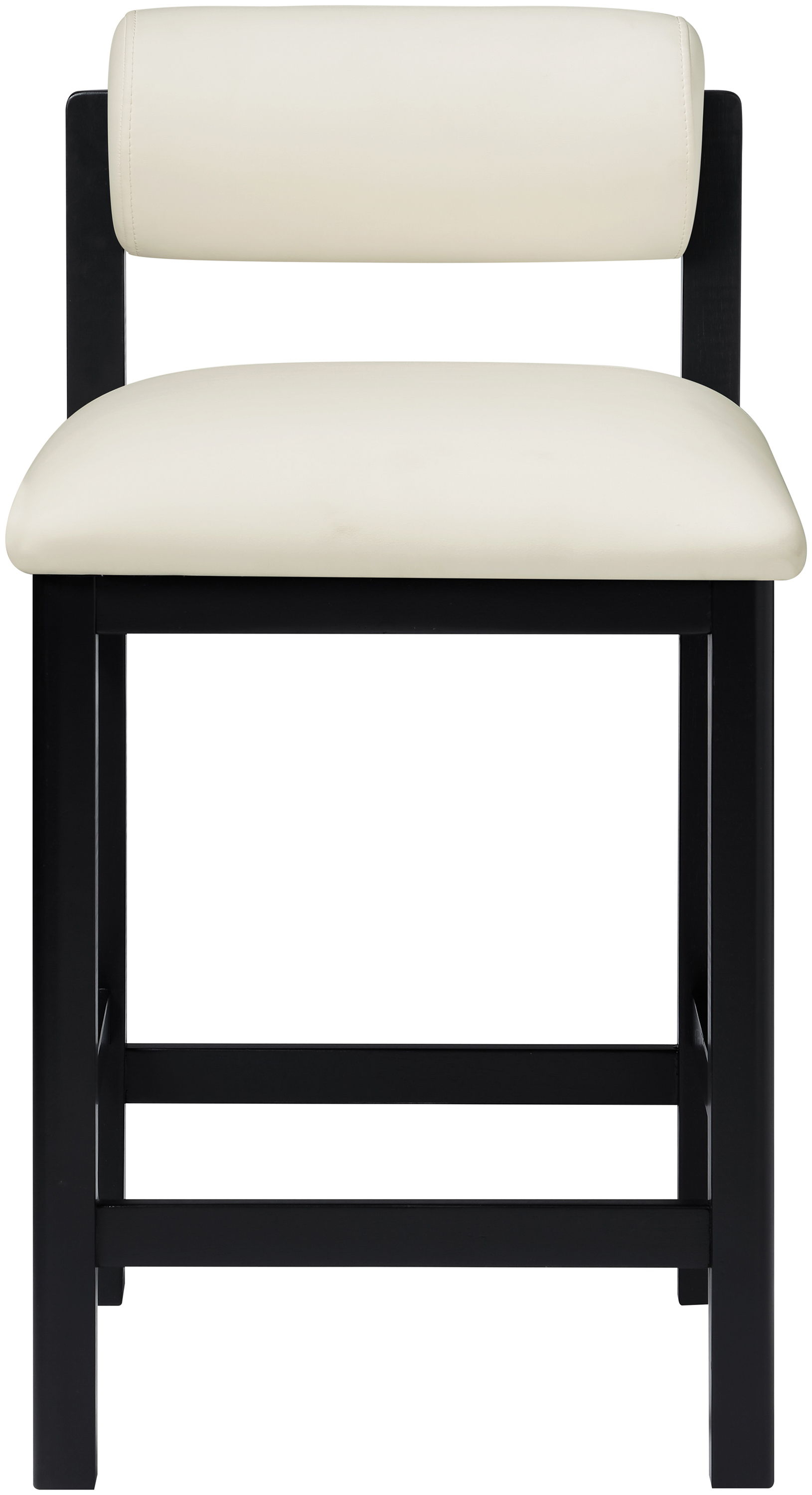 Roundhill - Vegan Leather Upholstered Counter Stool - Cream